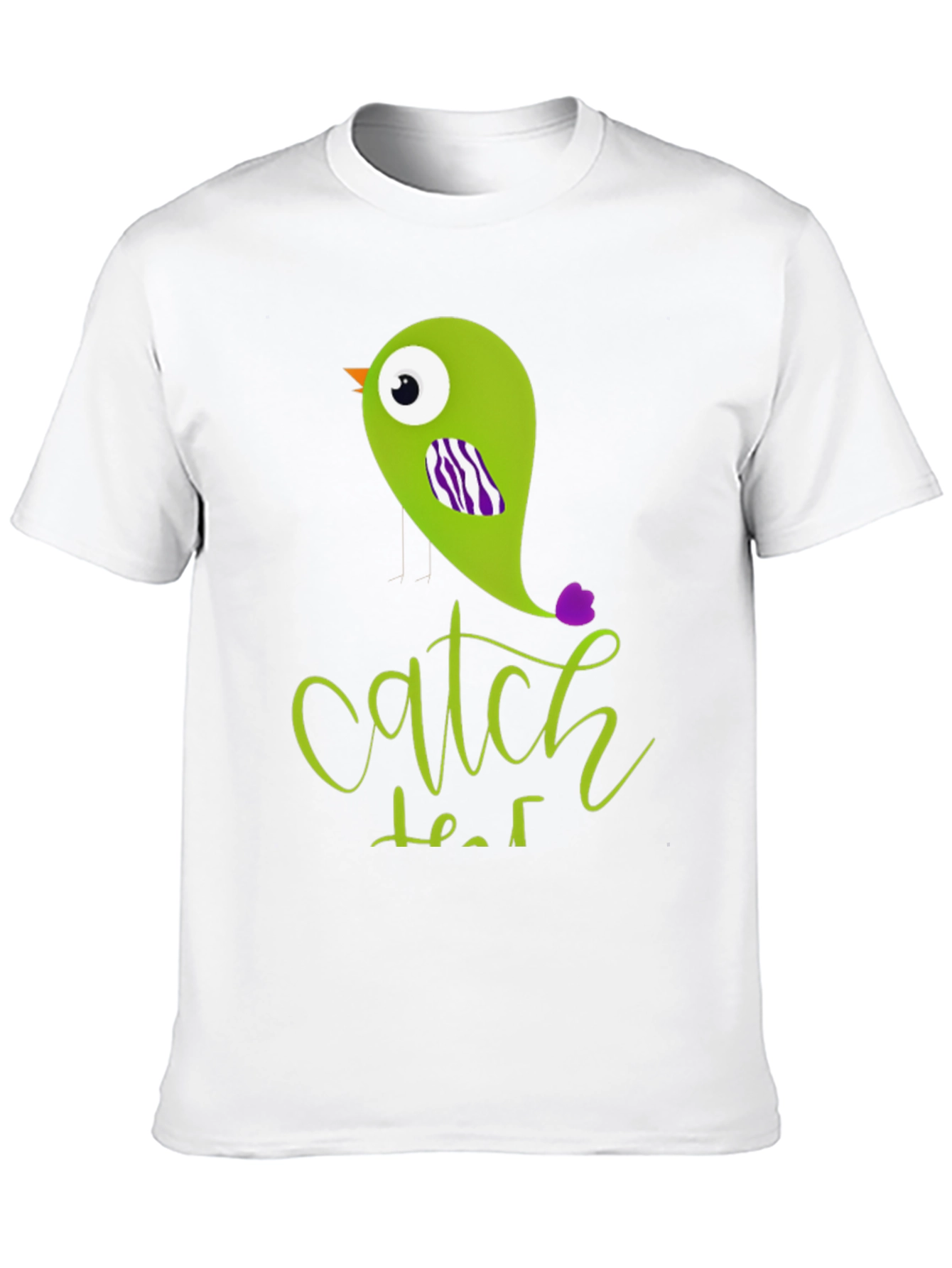 Black Catch That Bird Graphic Tee - Men's Black T-Shirt view 10