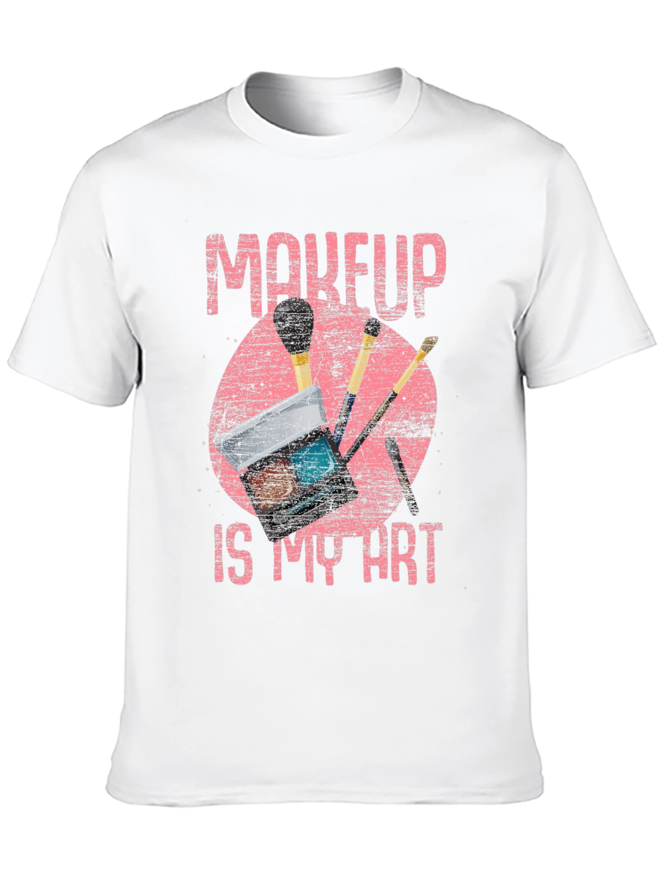 Black Makeup is My Art Graphic Tee - Black Cotton Shirt view 10