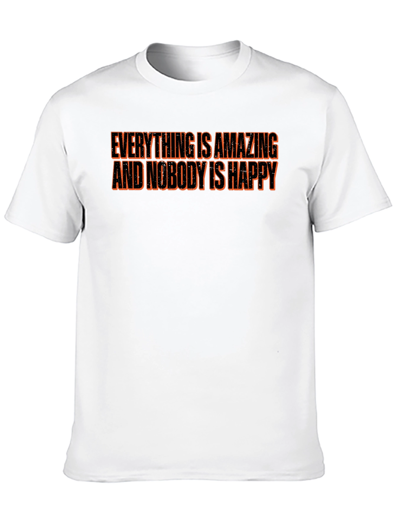 Black Everything is Amazing T-Shirt - Black Crew Neck Tee view 10