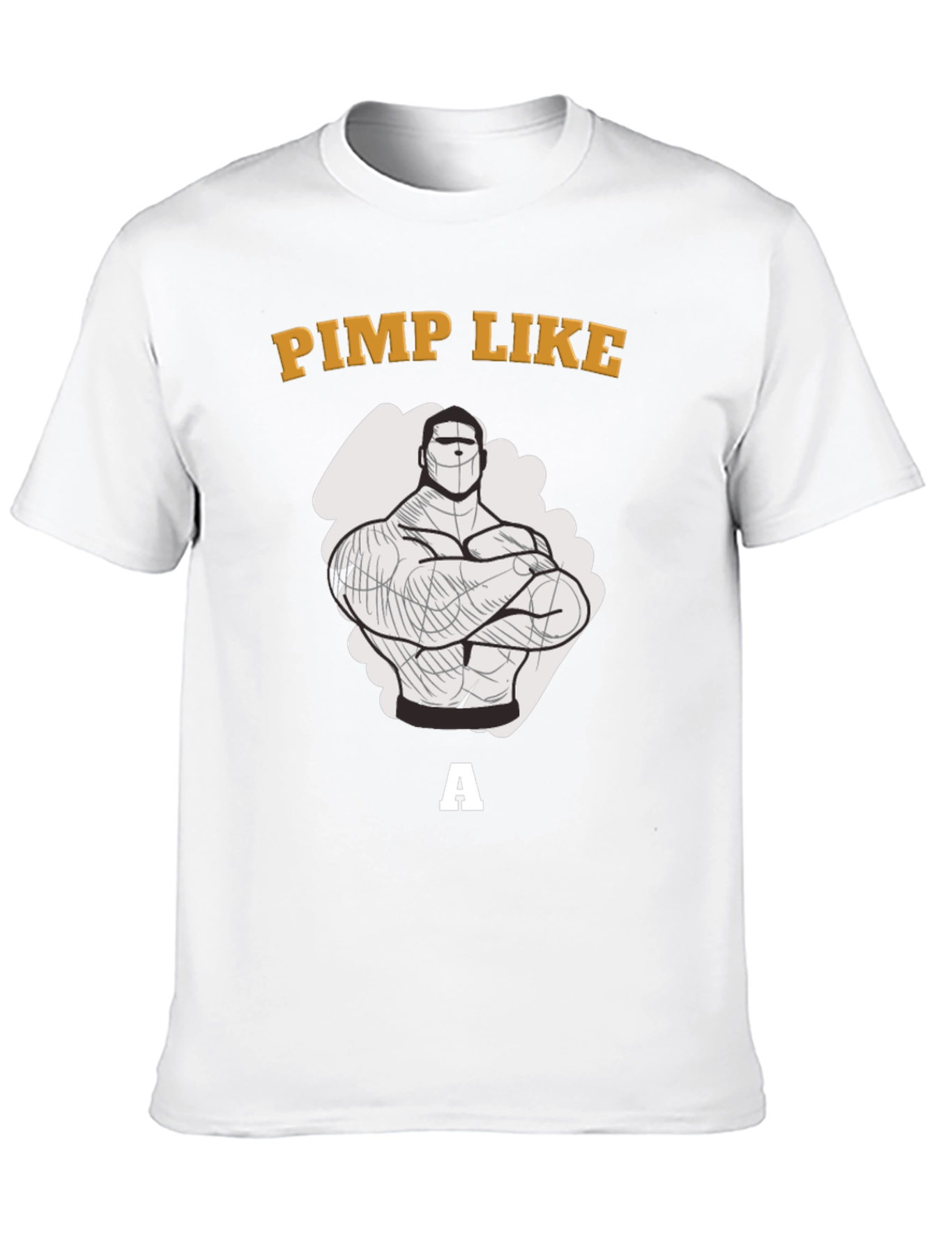 Black Pimp Like a Bodybuilder Graphic T-Shirt view 10