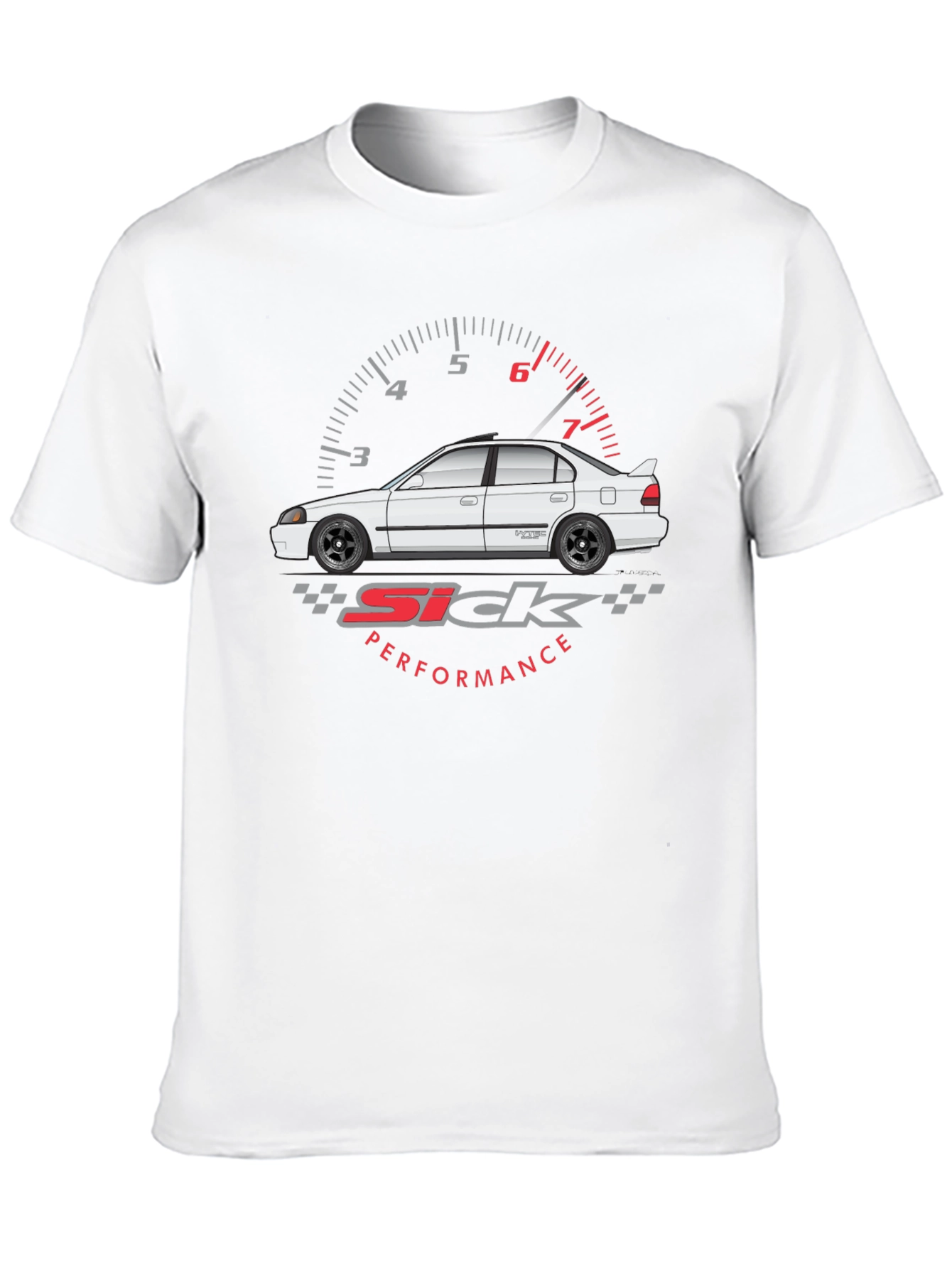Black Sick Performance Car Graphic T-Shirt view 10