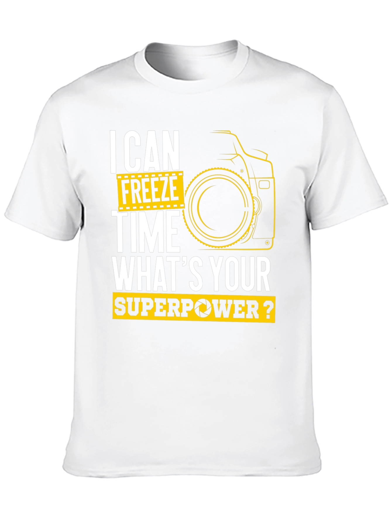 Black I Can Freeze Time Superpower Photographer Black T-Shirt view 10