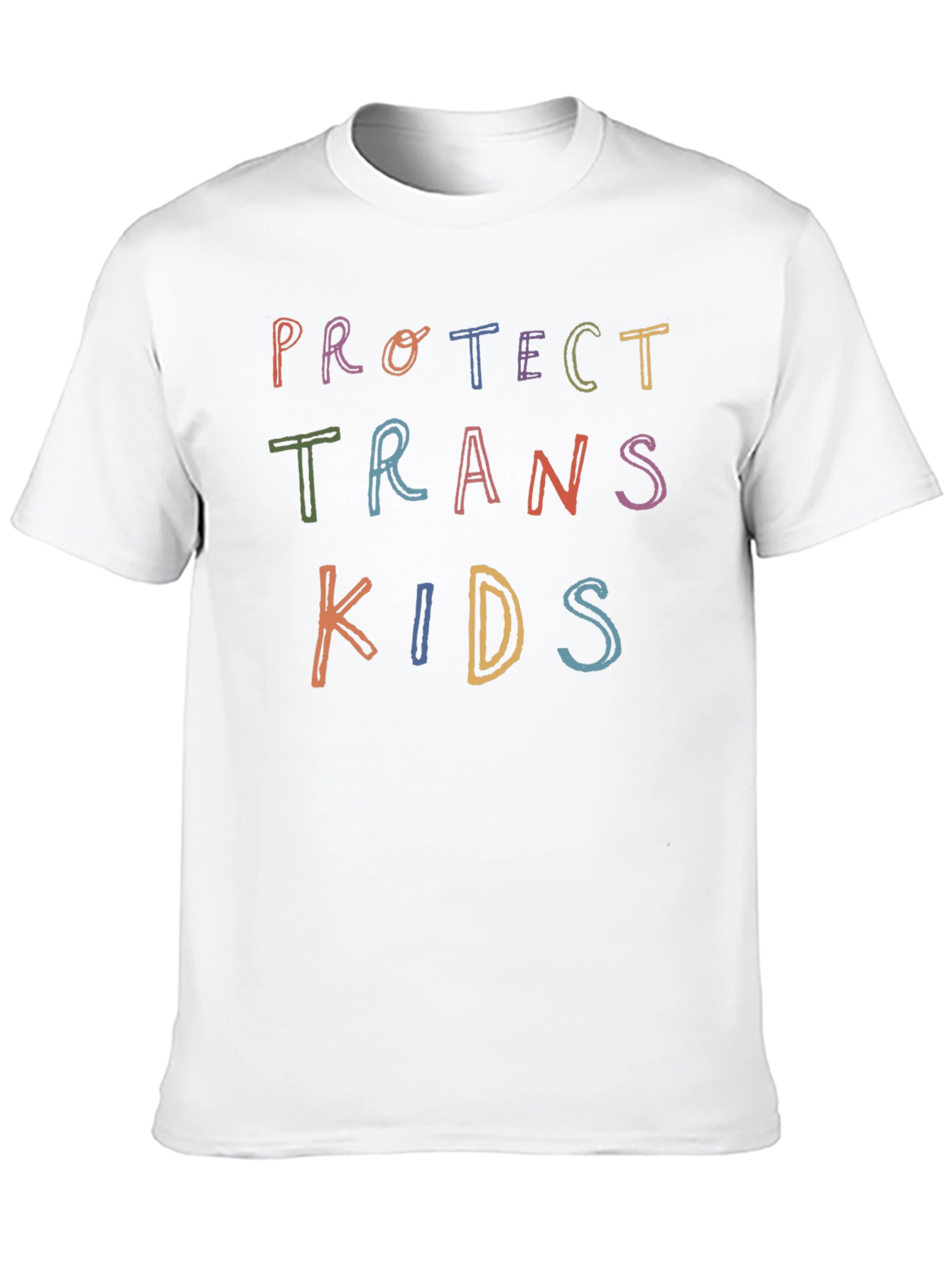 Black Protect Trans Kids T-Shirt - Colorful Advocacy view 10