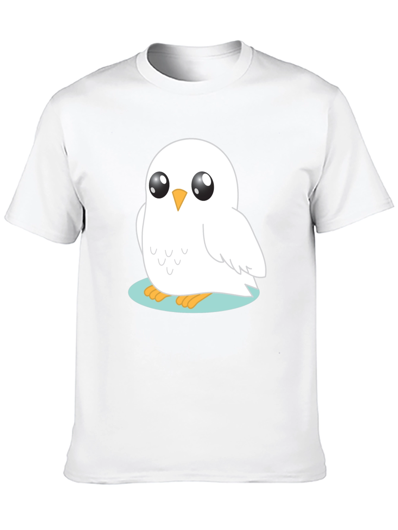 Black Cute Owl Graphic T-Shirt - Black Cotton Tee view 10