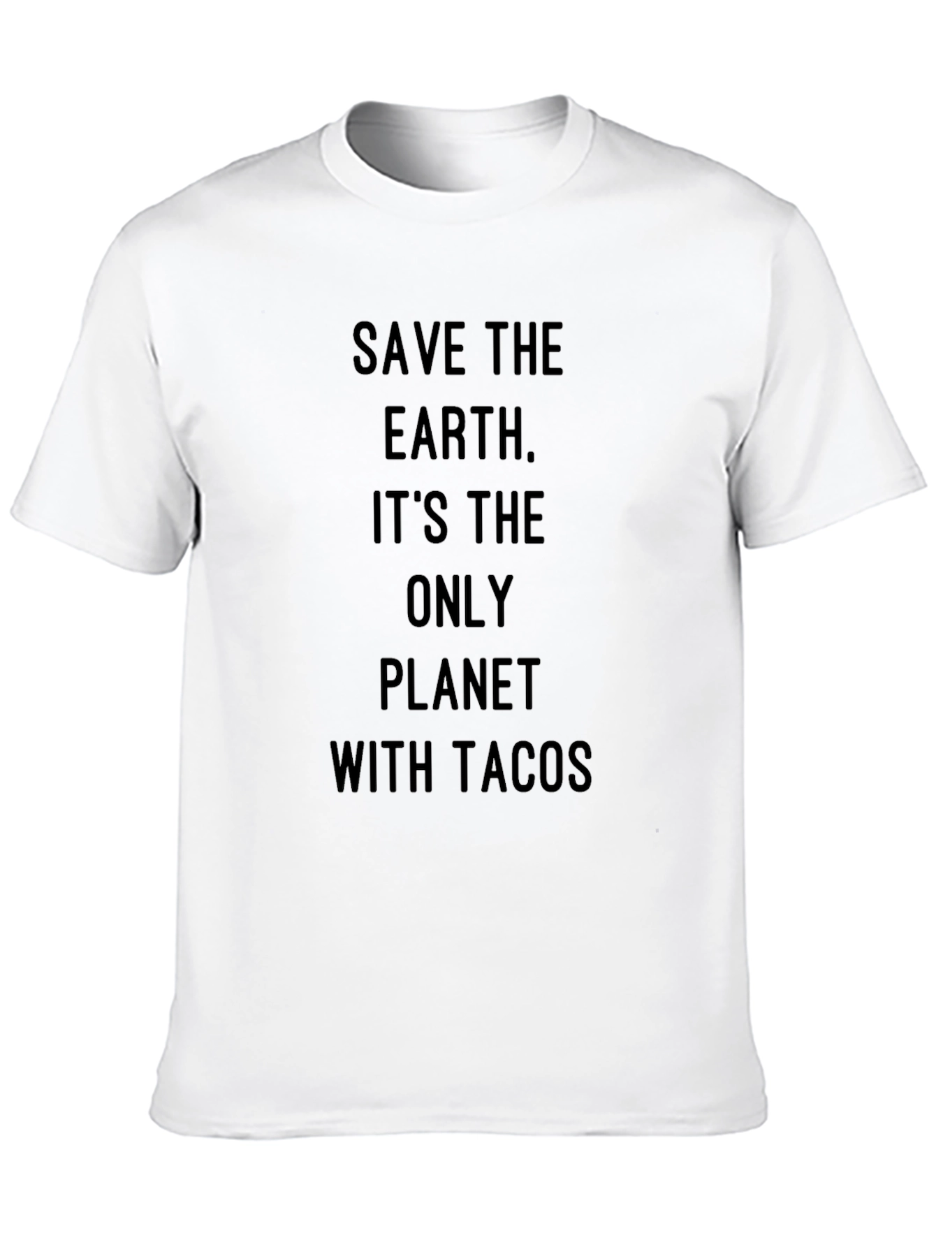 Black Save The Earth Tacos Graphic Tee - Funny Slogan T-Shirt view 10