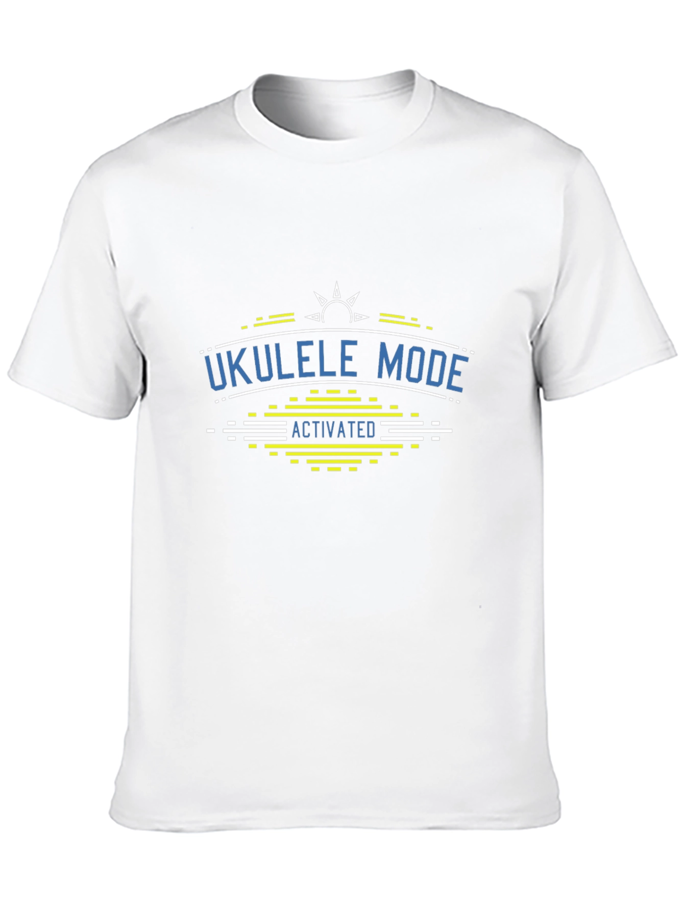 Black Ukulele Mode Activated Black T-Shirt view 10