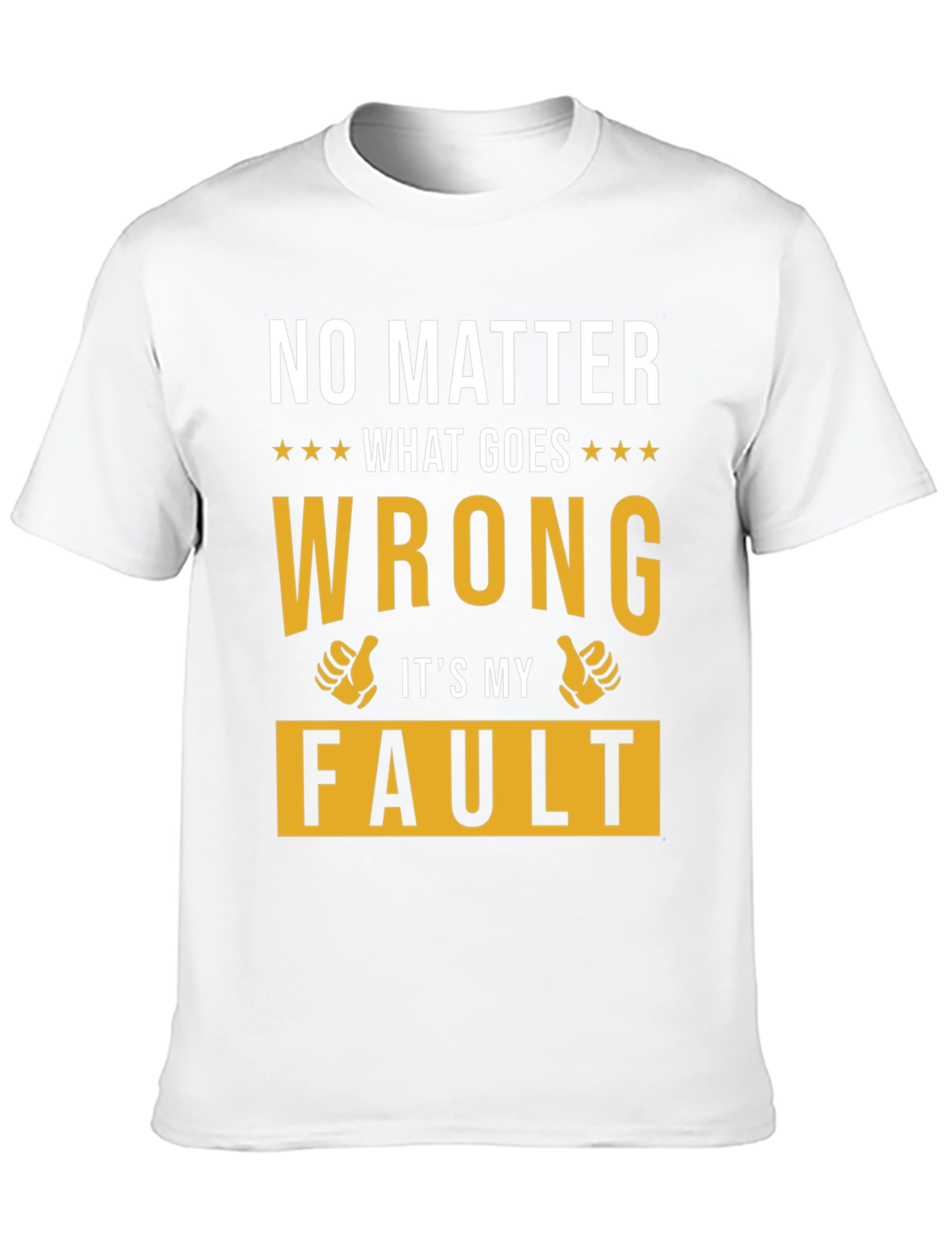 Black Funny Graphic T-Shirt - "It's My Fault" view 10