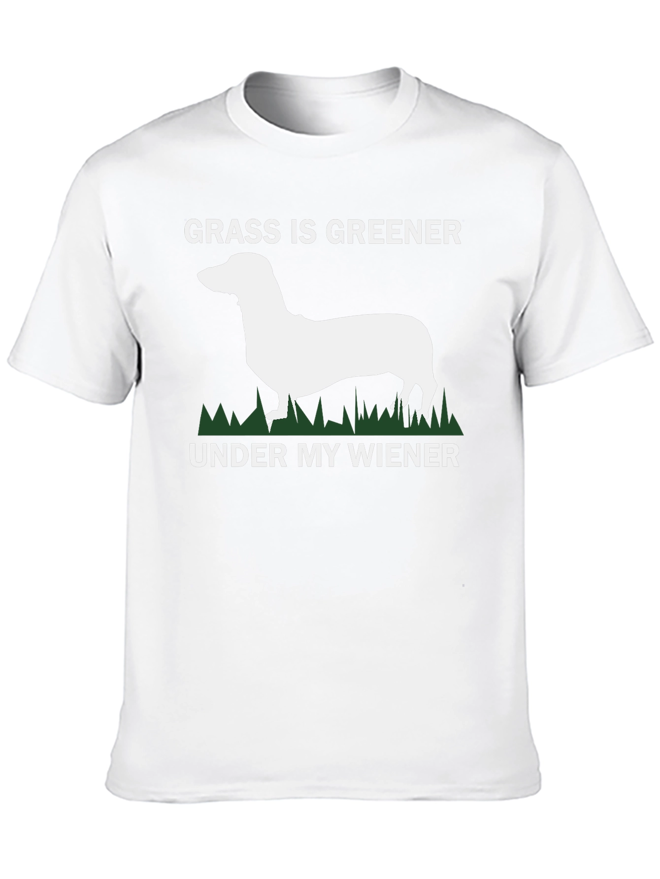 Funny Dachshund Wiener Dog T-Shirt - Green Grass - 10