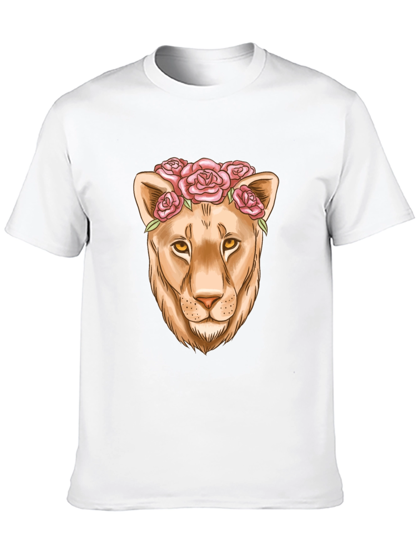 Black Lioness Flower Crown Graphic Tee - Black view 10