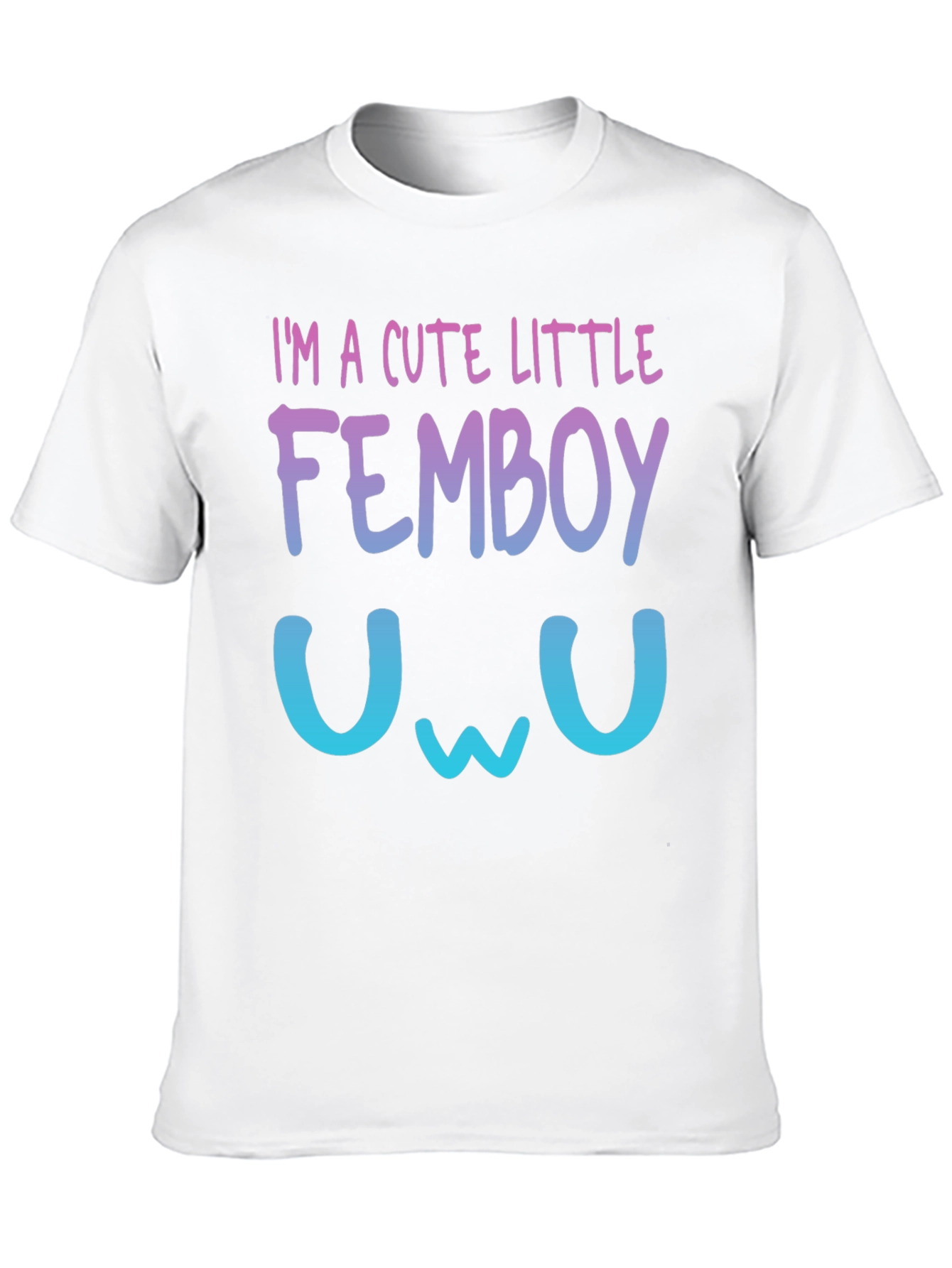Black Cute Little Femboy T-Shirt - Gradient Design view 10