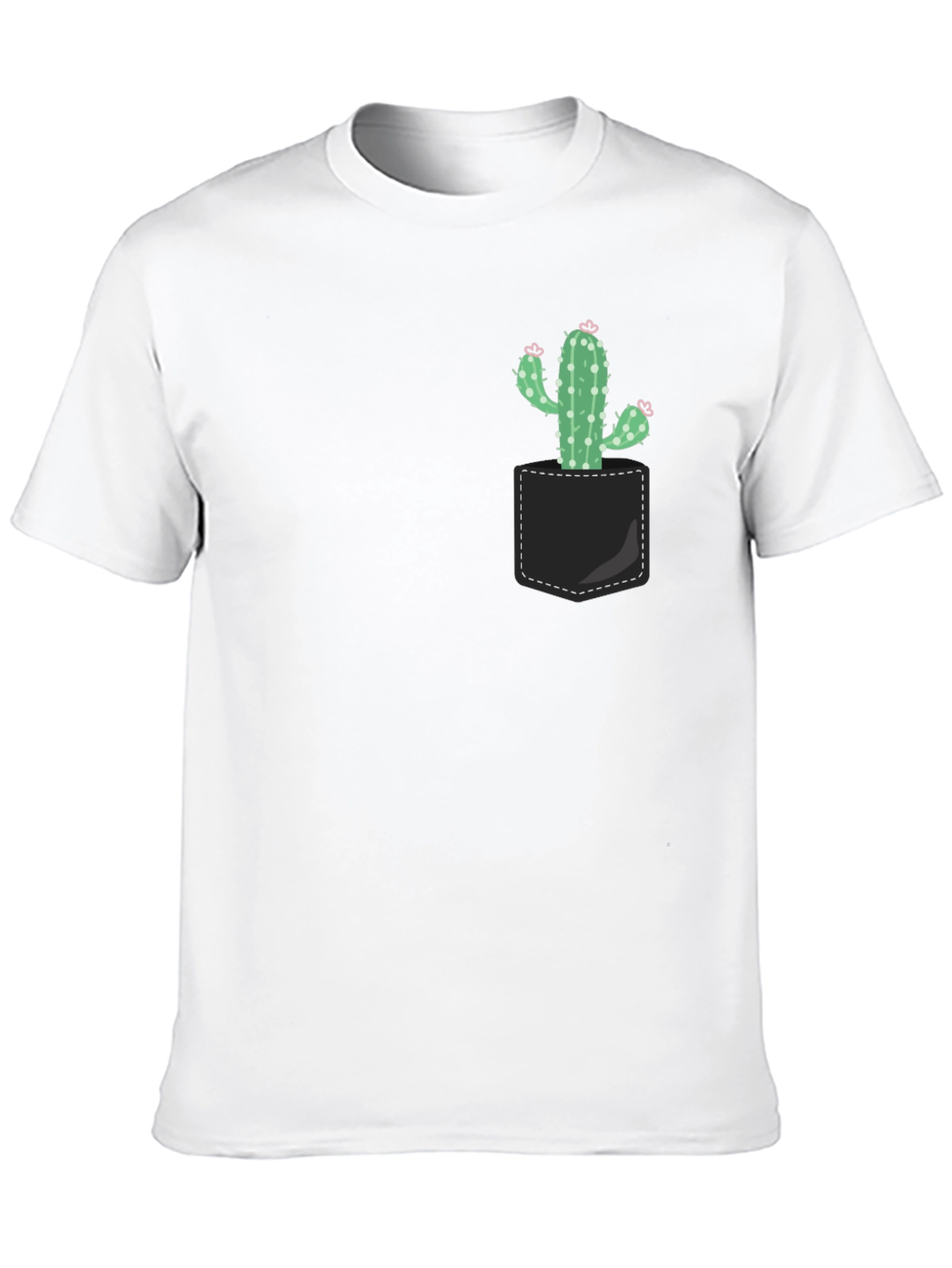 Black Cactus Pocket T-Shirt - Trendy Graphic Tee view 10