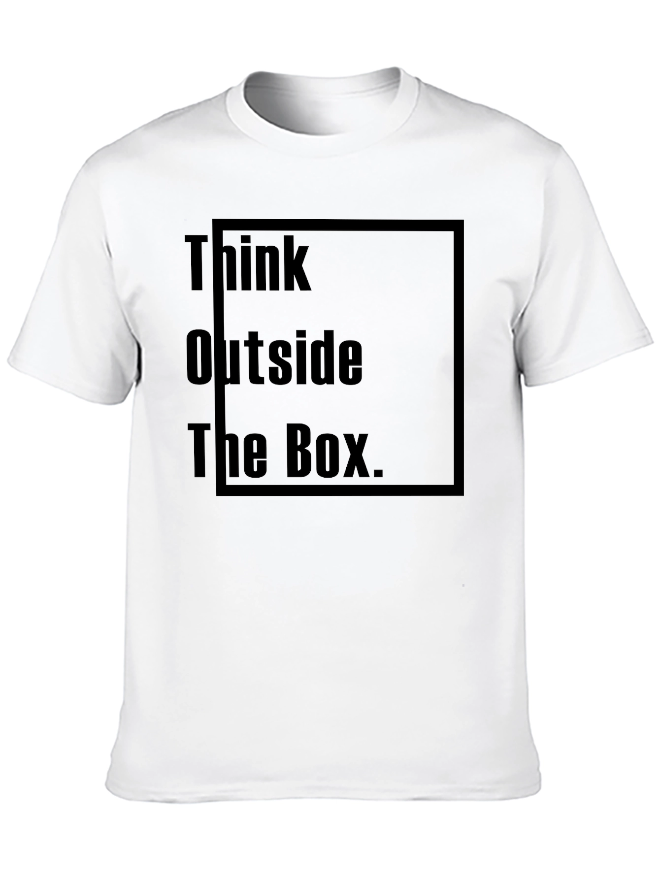 Black Think Outside the Box Black Graphic Tee view 10