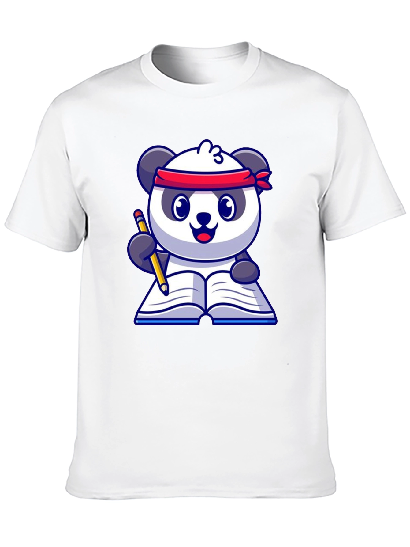 Black Panda Reader T-Shirt - Study Buddy view 10