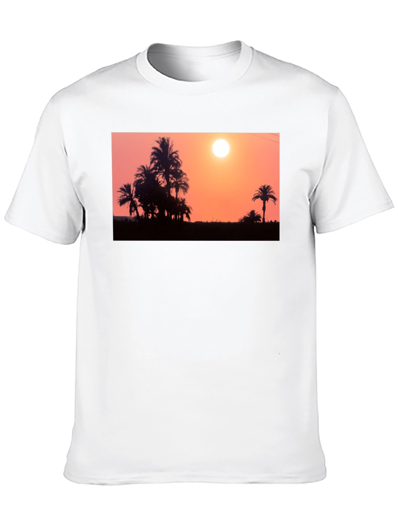 Black Sunset Palm Tree T-Shirt - Black view 10