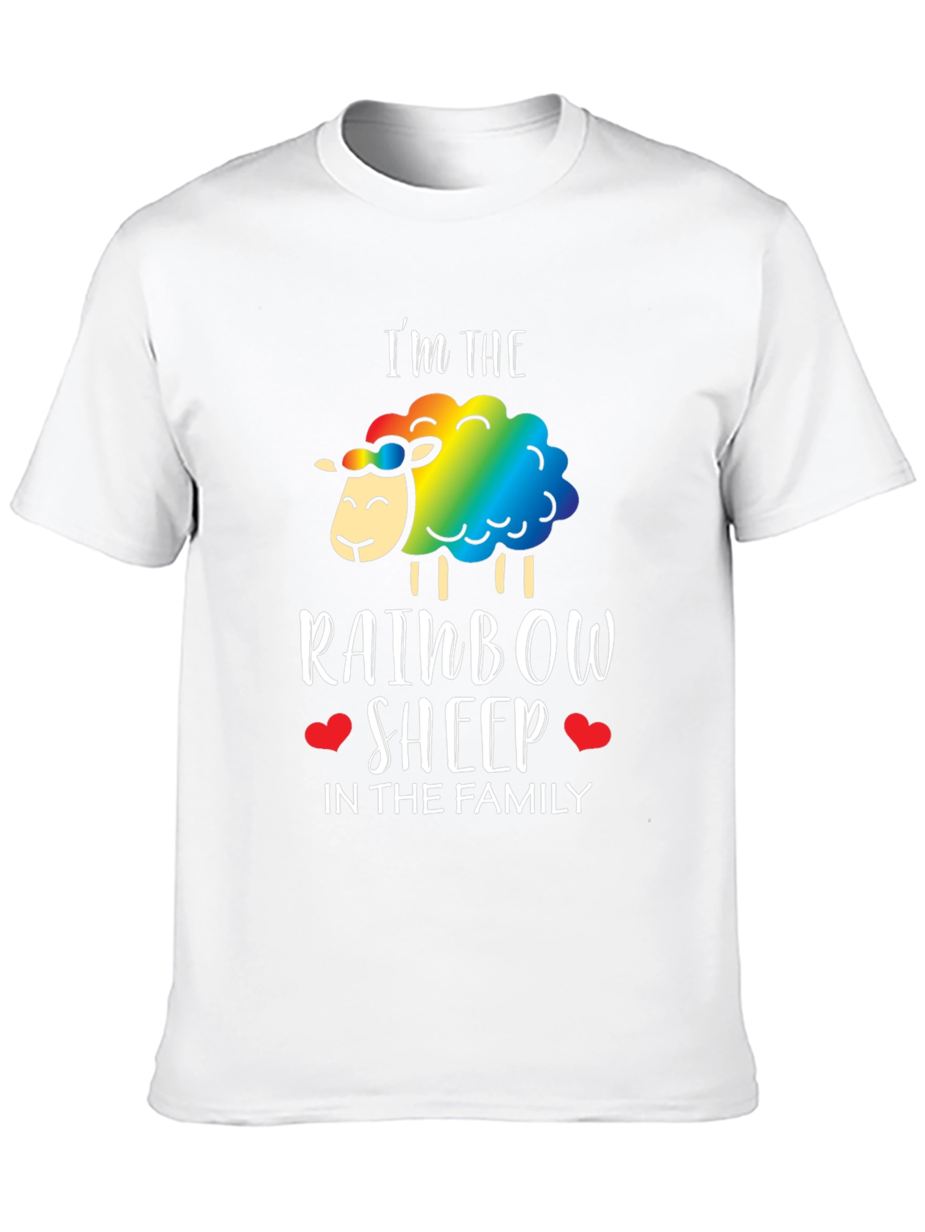 Black Rainbow Sheep Family T-Shirt - Pride LGBTQ+ Tee view 10