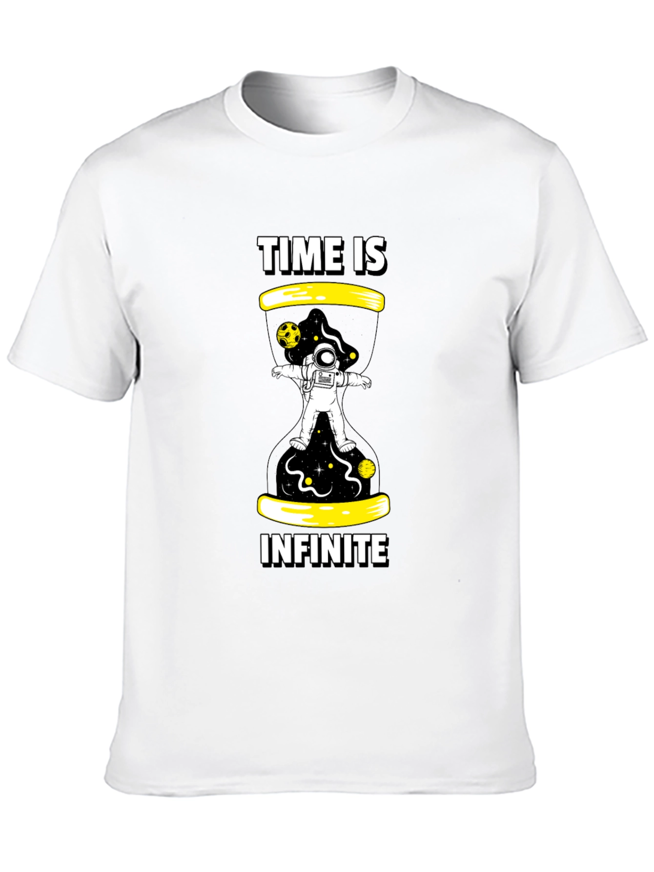 Black Time is Infinite Black Graphic Tee view 10