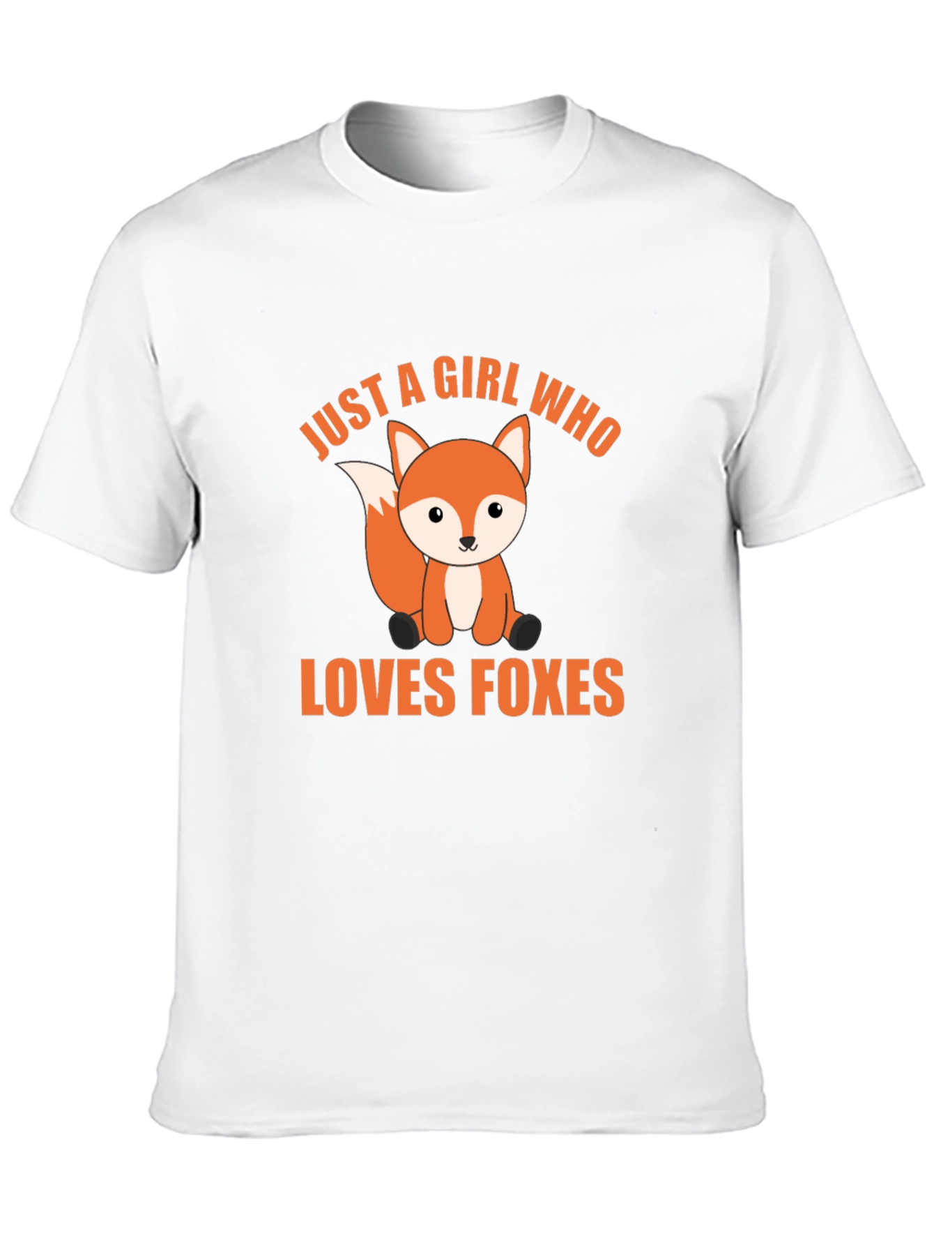 Black Cute Fox Lover T-Shirt - Just A Girl Who Loves Foxes view 10