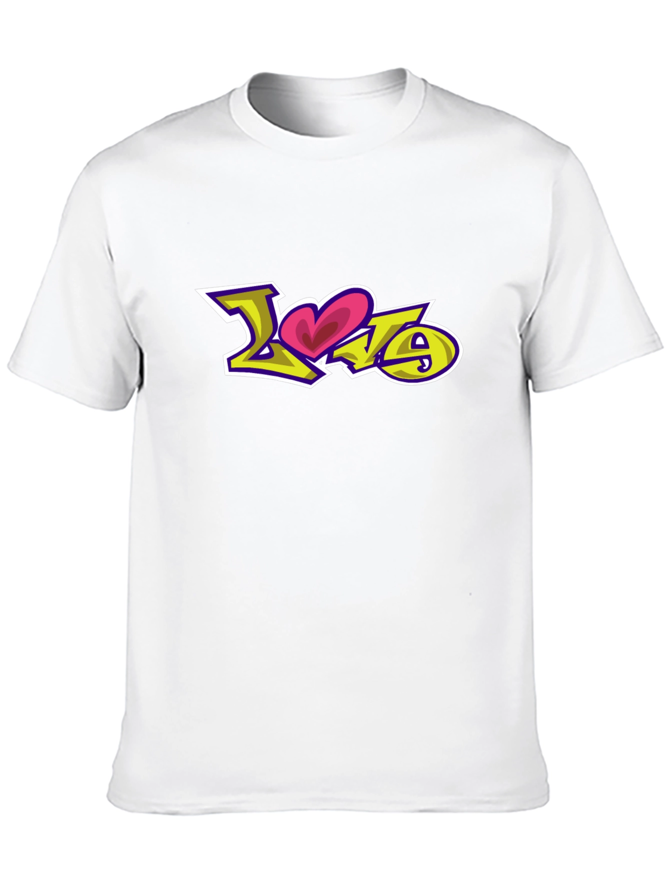 Black Love Graffiti Graphic Black T-Shirt view 10