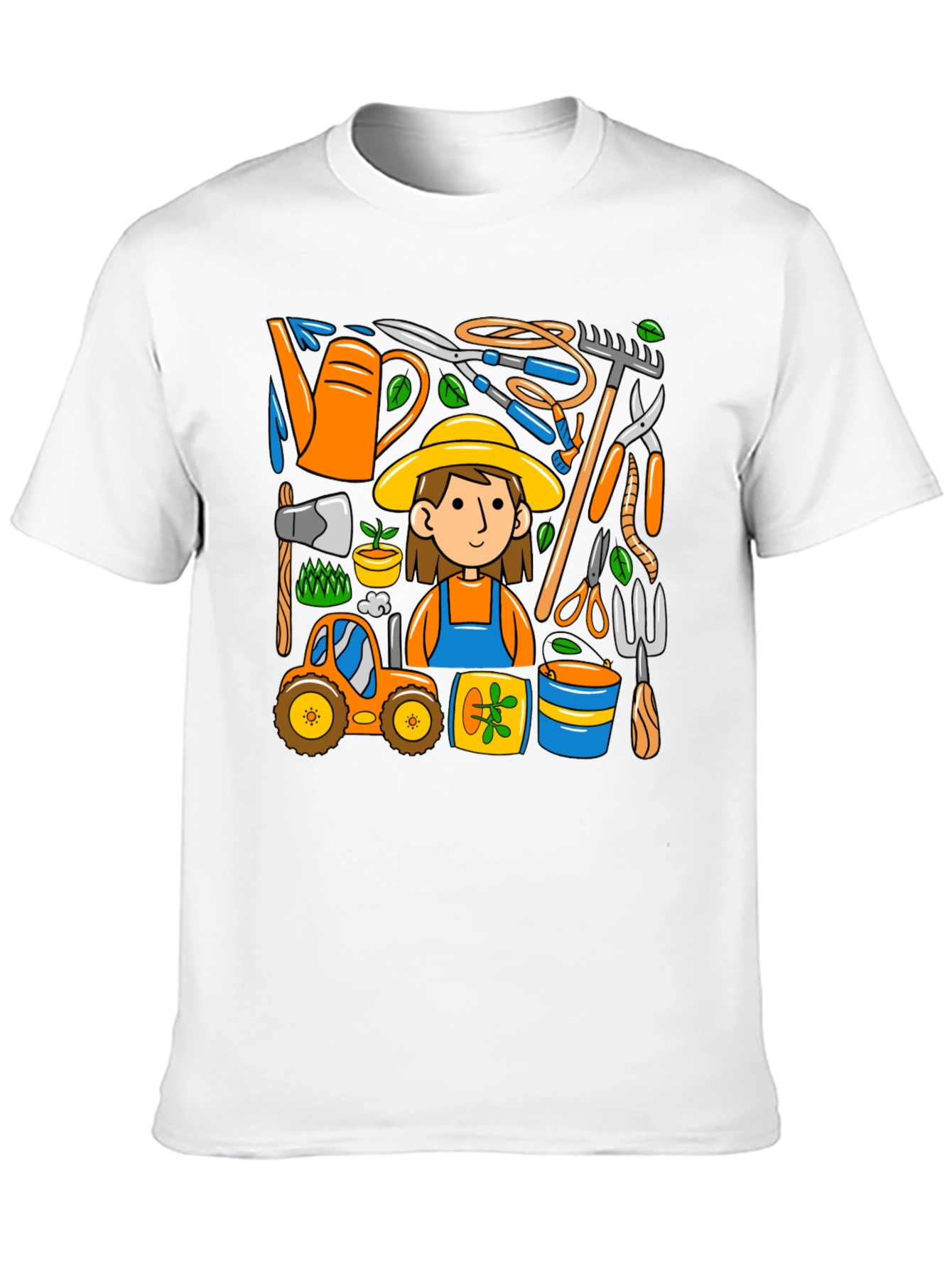 Black Gardening Tools Graphic Tee view 10