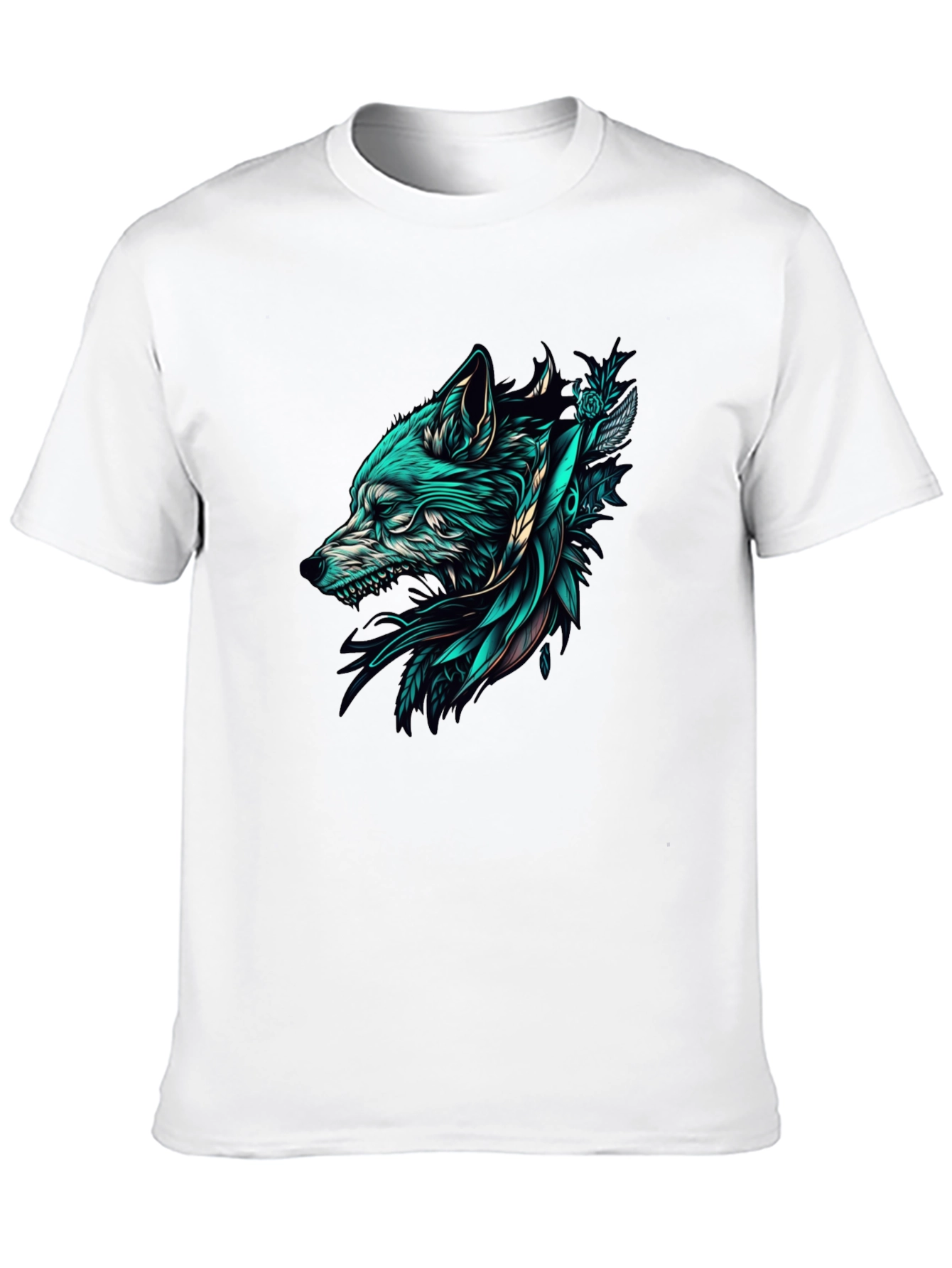 Black Wolf Graphic Tee - Stylish Black T-Shirt view 10