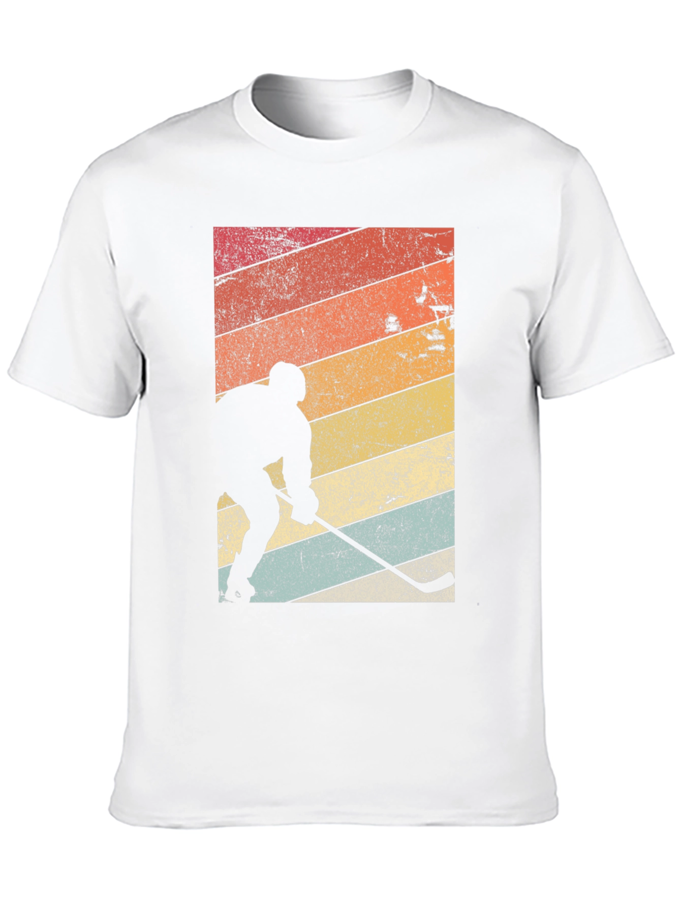 Black Retro Hockey Player Graphic T-Shirt view 10