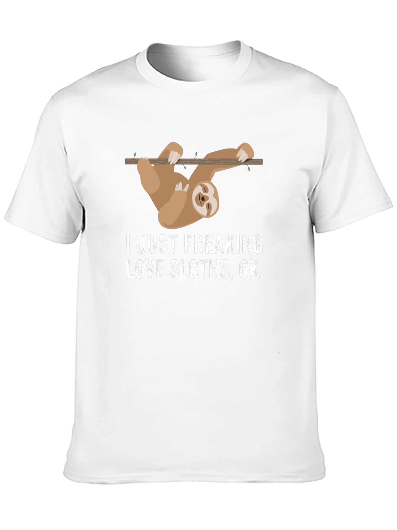 Black I Just Freaking Love Sloths T-Shirt view 10