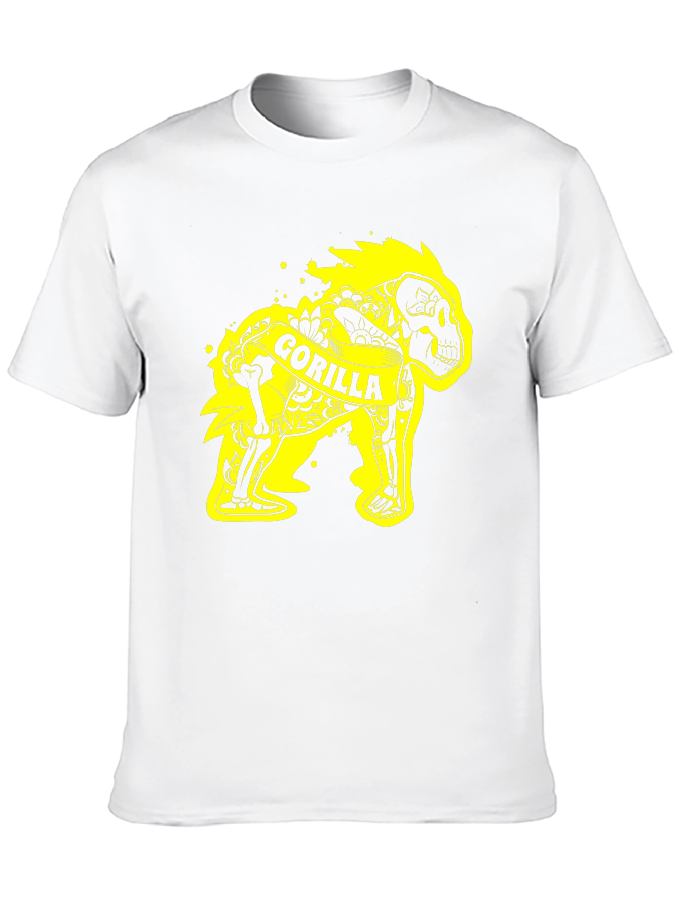 Gorilla Skeleton Graphic Tee - Black Cotton T-Shirt - 10
