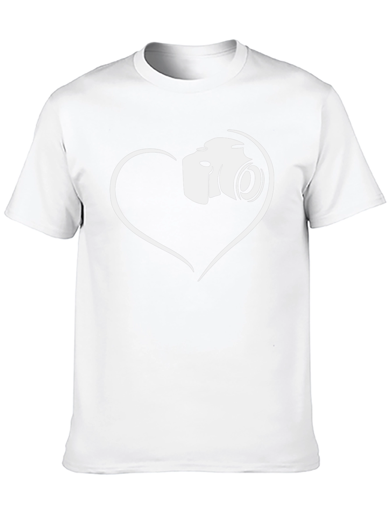 Black Camera Heart Graphic T-Shirt view 10