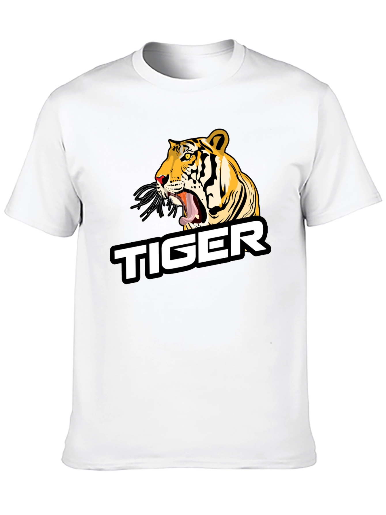 Black Roaring Tiger Graphic T-Shirt - Bold Animal Print view 10