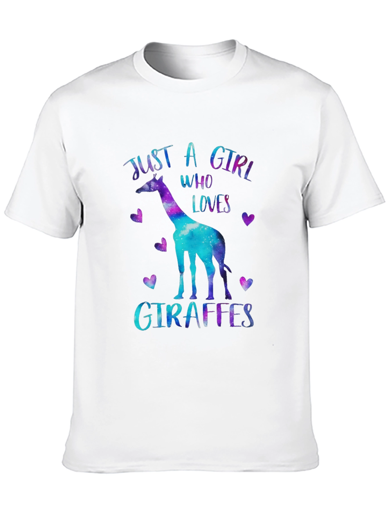 Black Just A Girl Who Loves Giraffes T-Shirt view 10