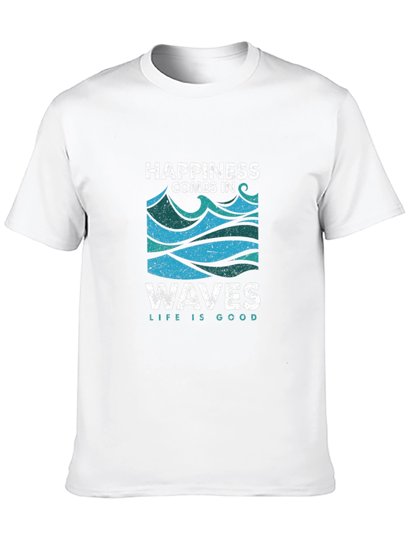 Black Happiness Comes in Waves T-Shirt - Life is Good view 10