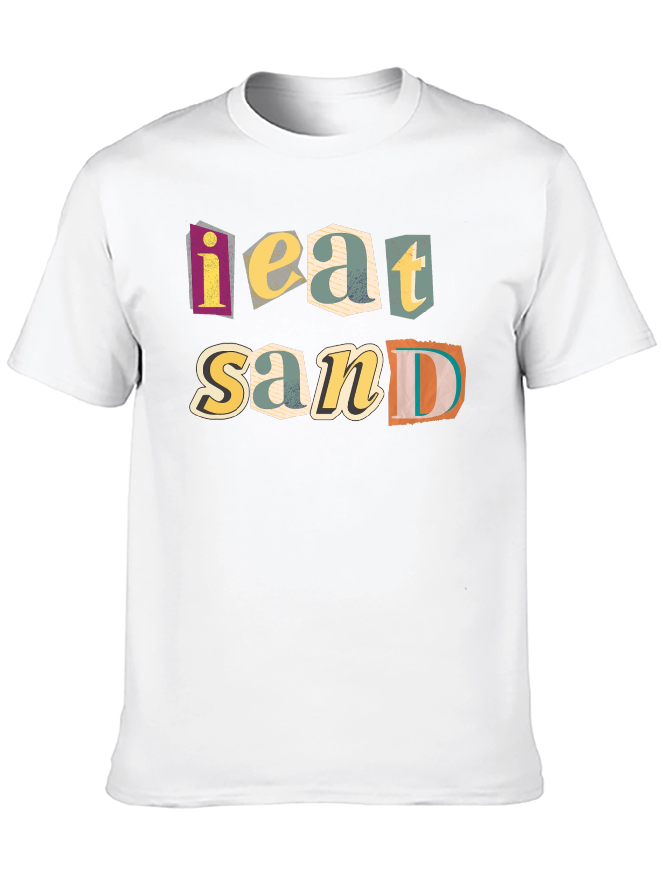 Black I Eat Sand Funny Graphic T-Shirt view 10