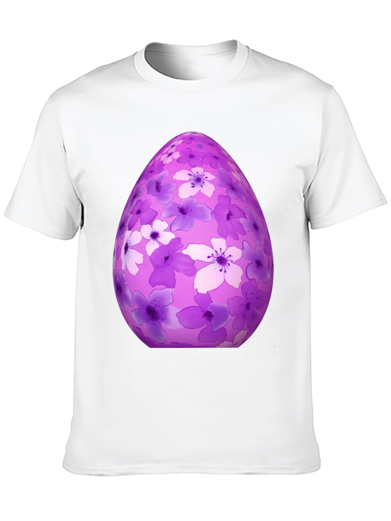 Black Floral Easter Egg Graphic Tee - Black Cotton Shirt view 10