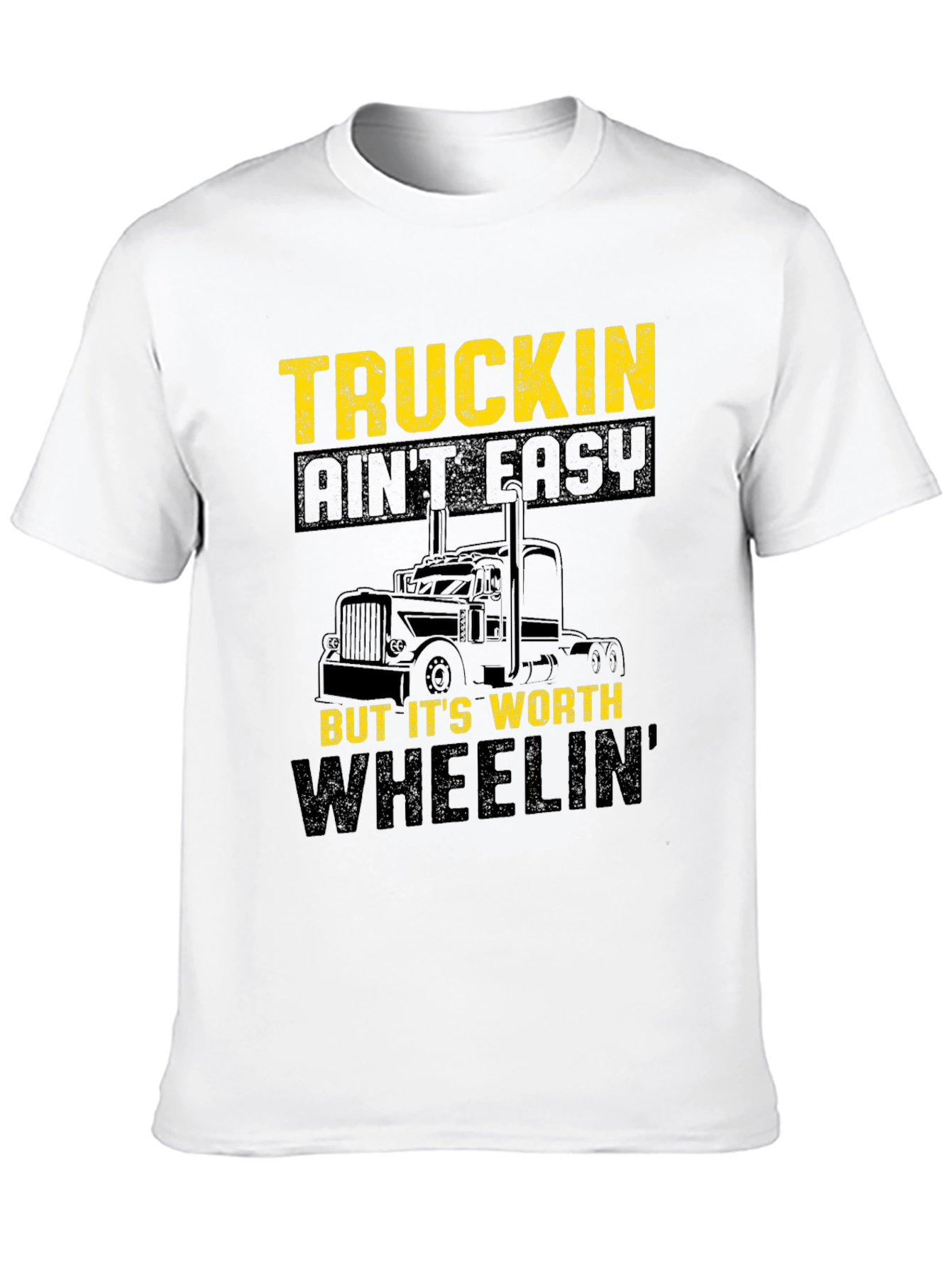 Black Truckin' Ain't Easy T-Shirt view 10
