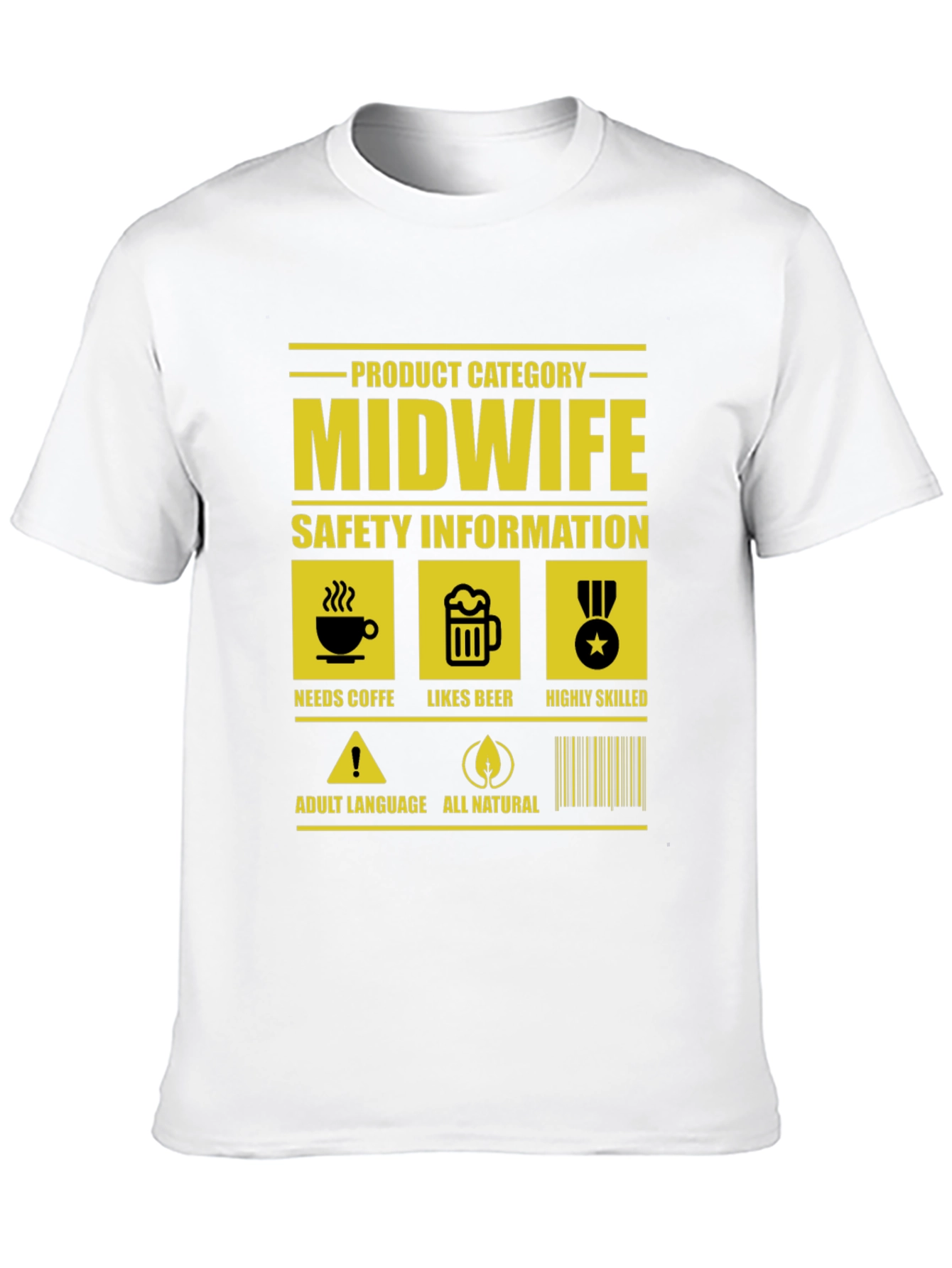 Black Midwife Product Category Funny T-Shirt view 10