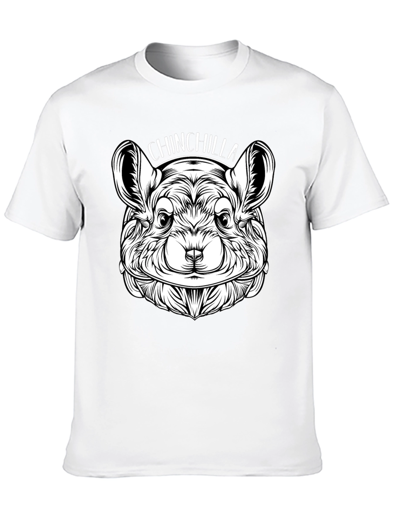 Black Chinchilla Graphic Print Crew Neck T-Shirt view 10