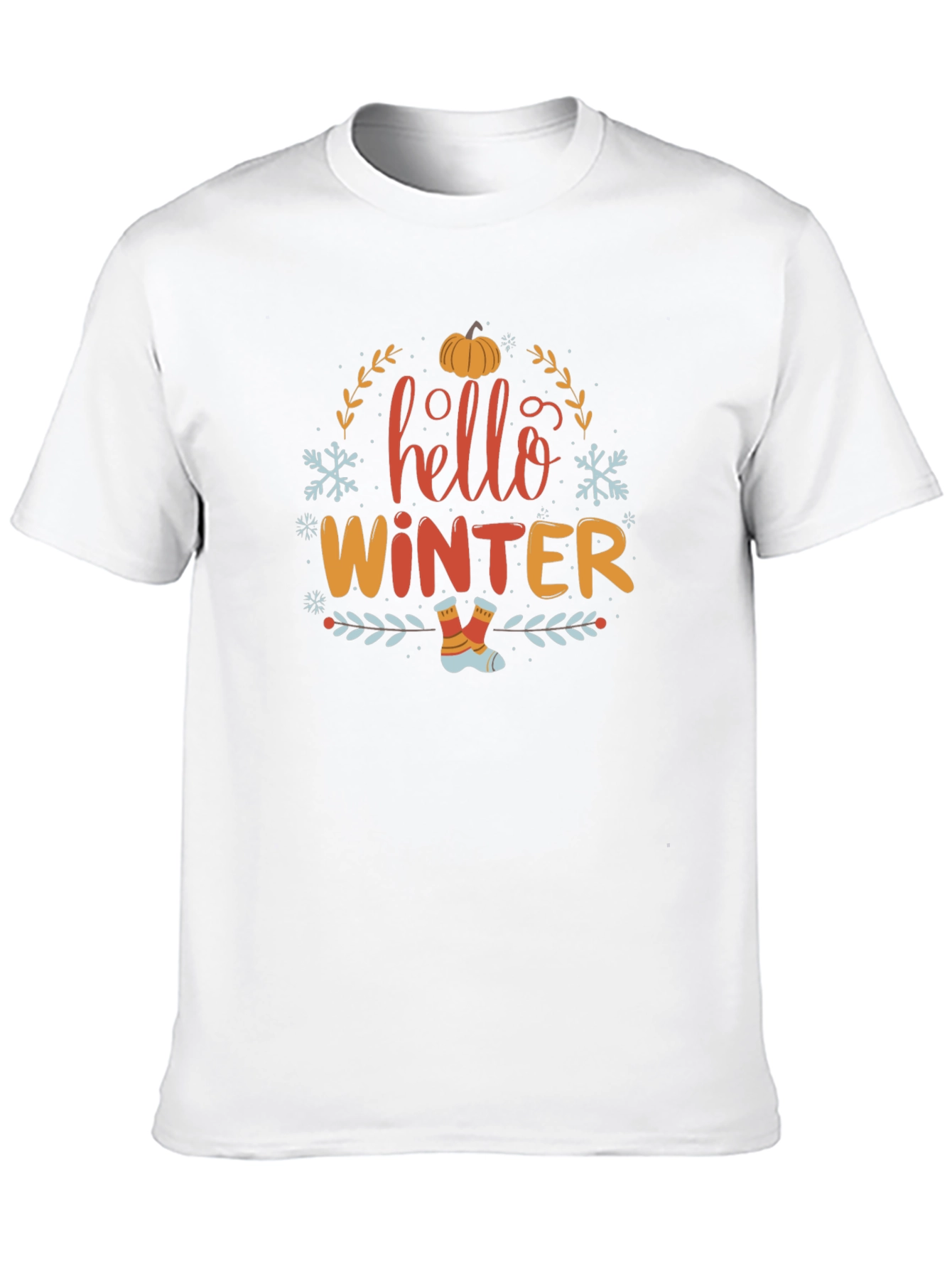 Black Hello Winter Graphic Tee - Soft Black Shirt view 10
