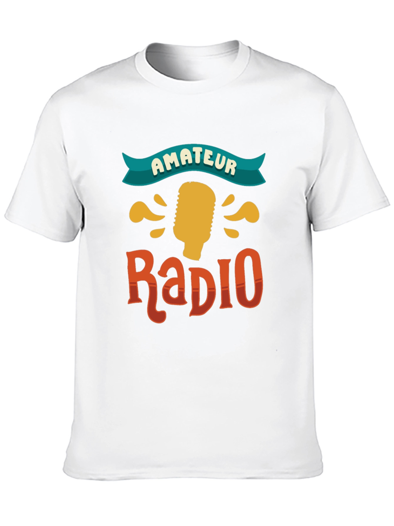 Black Amateur Radio Graphic Tee - Black Cotton T-Shirt view 10