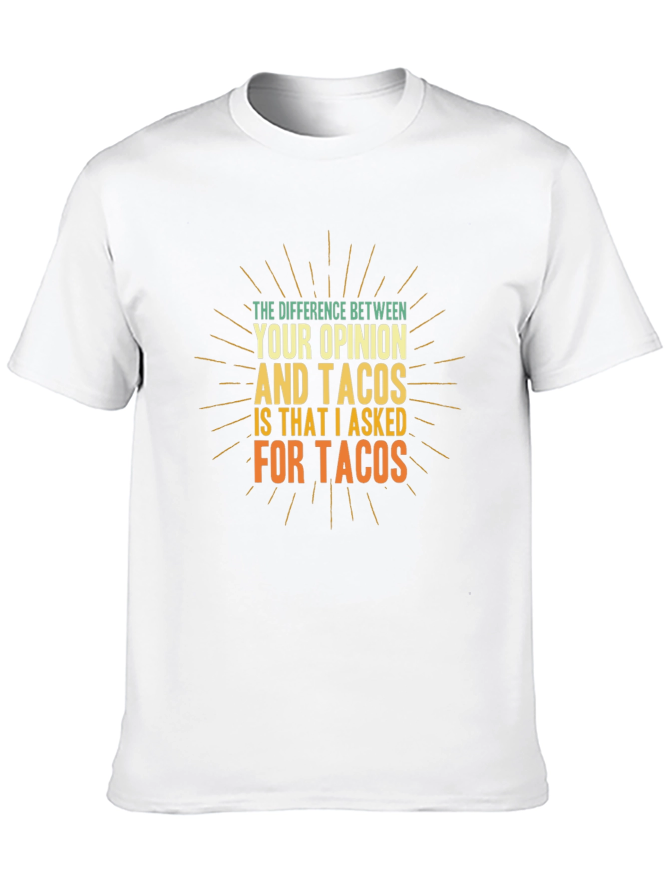 Black Tacos Opinion Graphic Tee - Funny Food Lover T-Shirt view 10