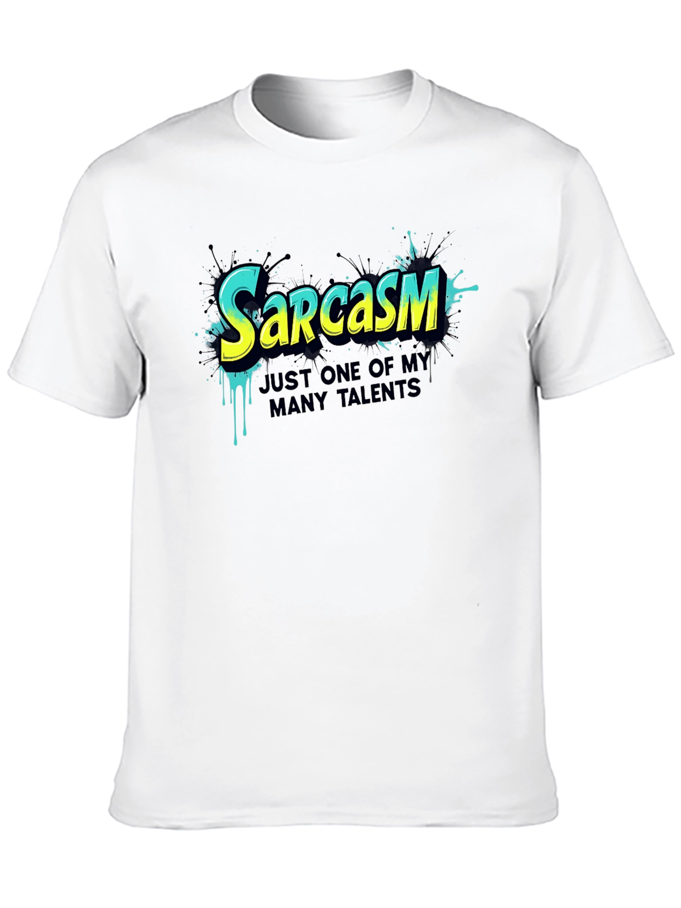 Black Sarcasm T-Shirt - One of My Many Talents view 10