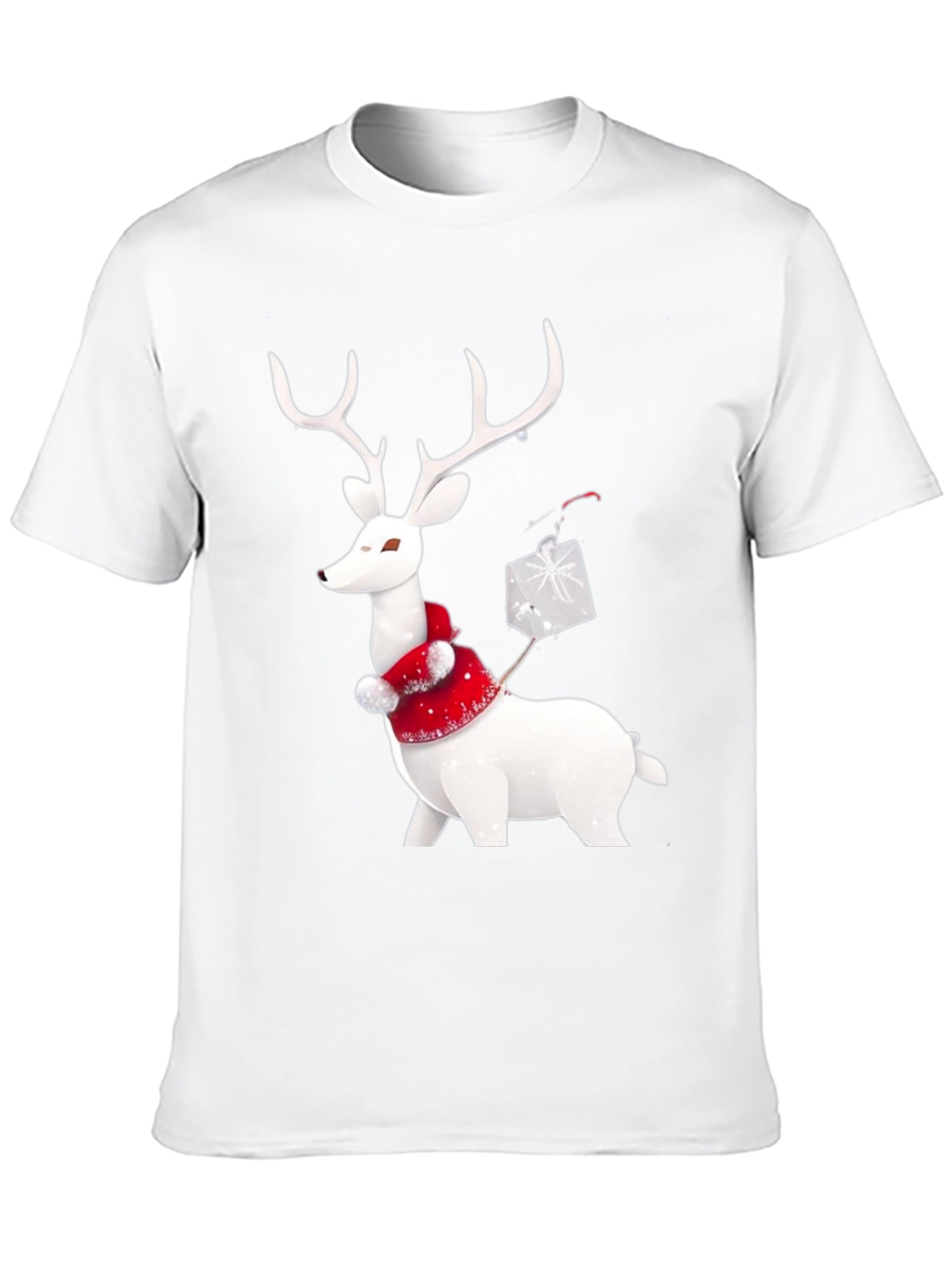 Black Festive Reindeer Graphic Tee - Holiday Apparel view 10
