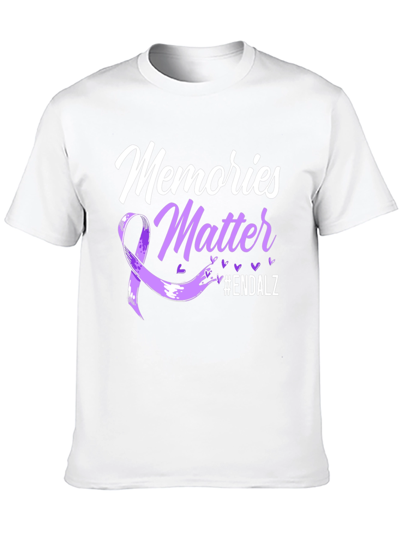 Black Memories Matter Alzheimer's Awareness Ribbon T-Shirt view 10