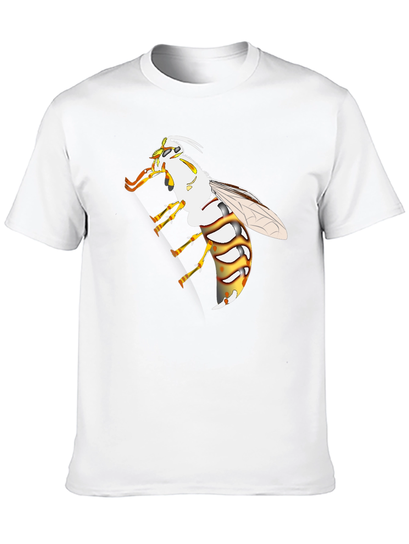 Black Wasp Graphic Black T-Shirt view 10