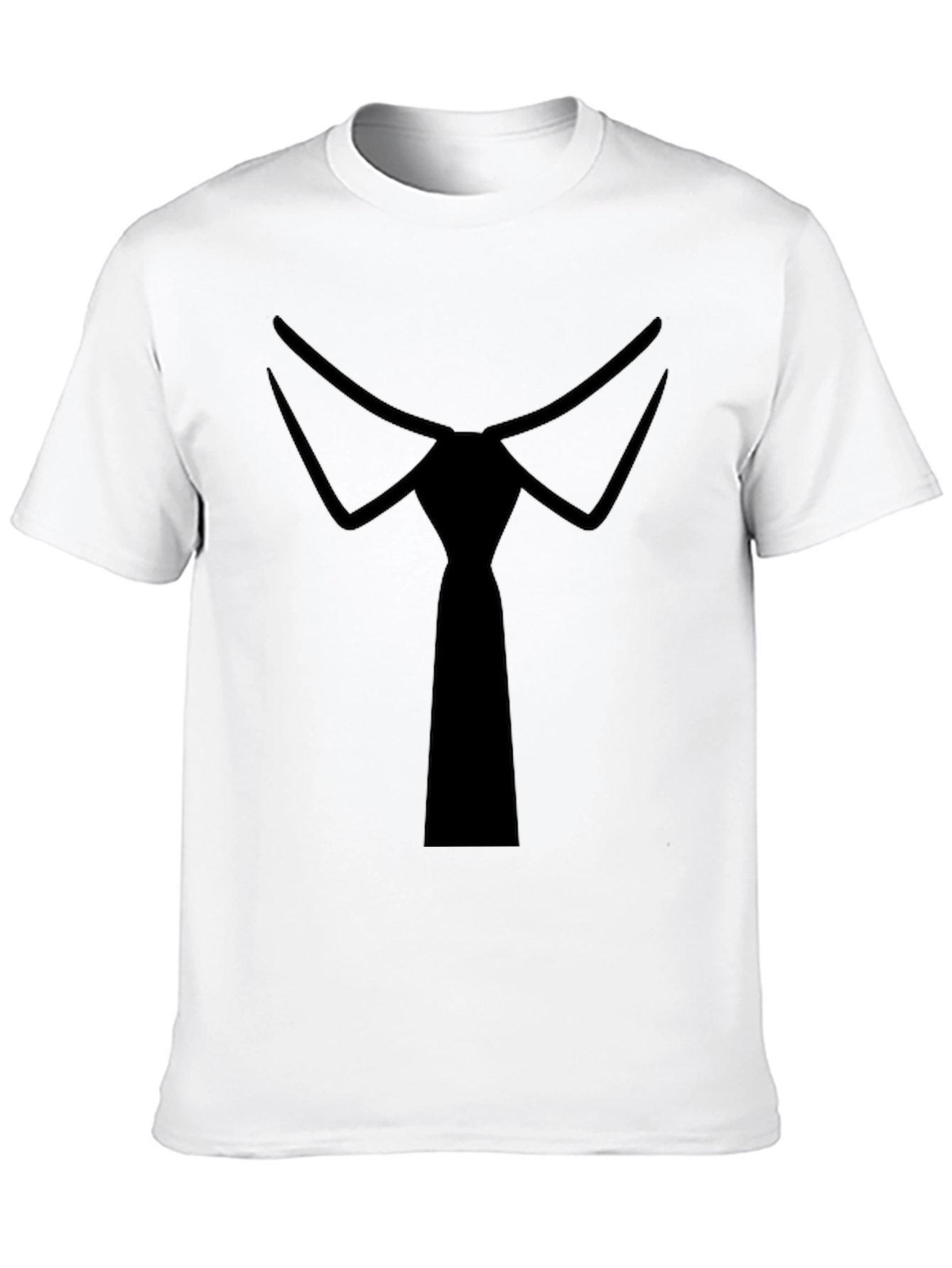 Black Formal Tie Black Tee - Stylish Novelty T-Shirt view 10