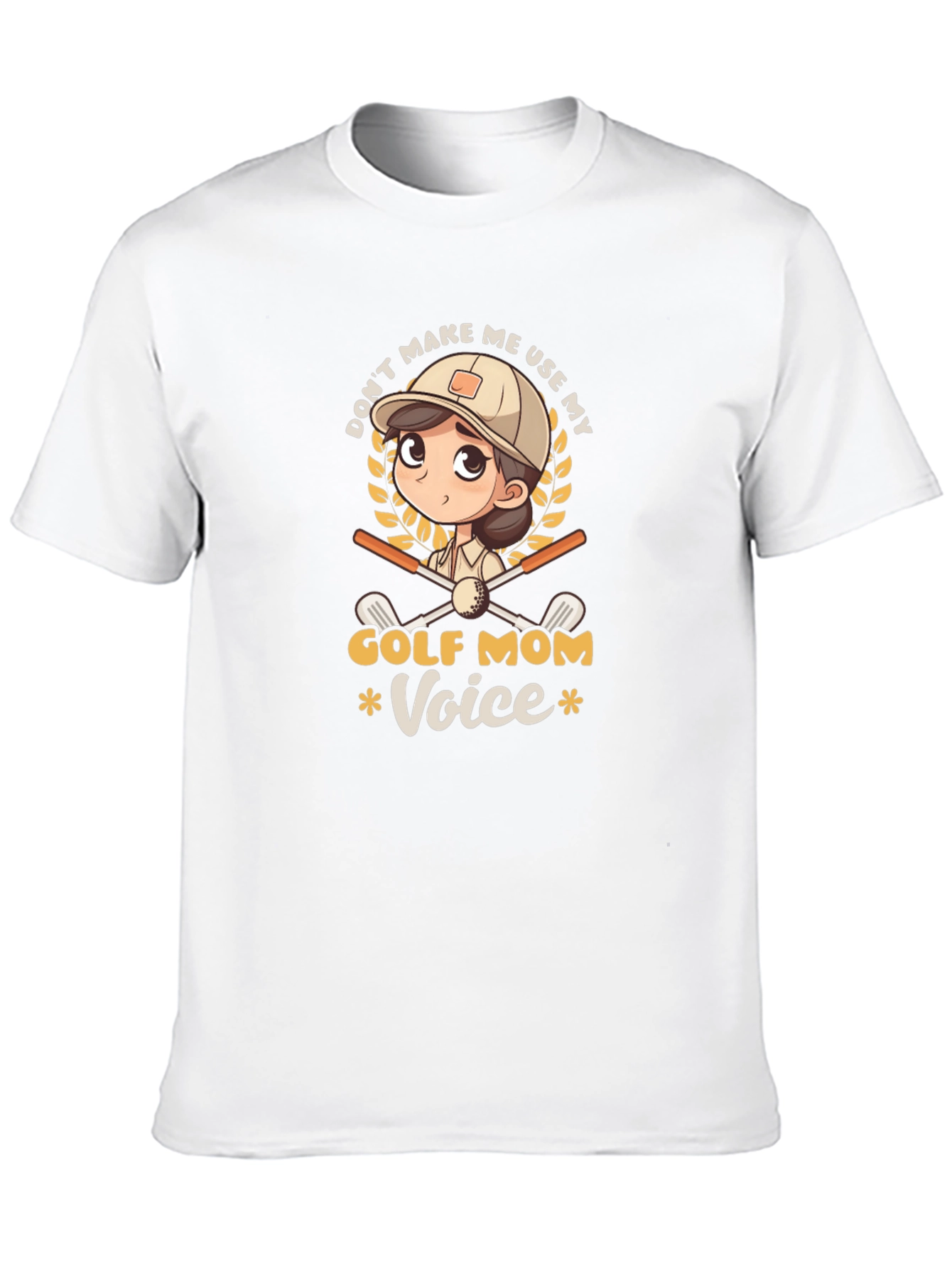 Black Golf Mom Voice Graphic Tee view 10