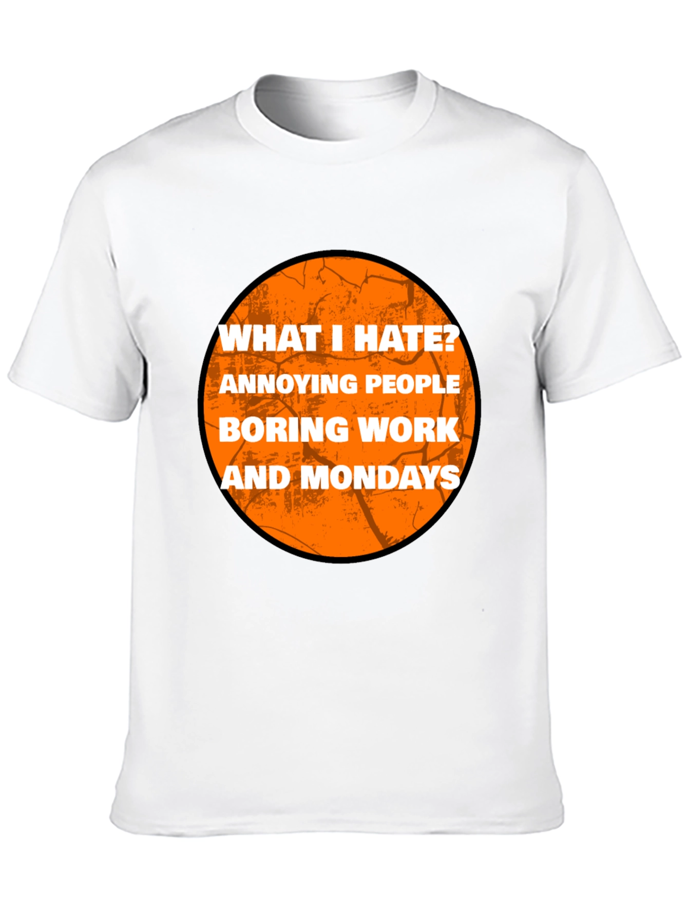 Black Humorous "What I Hate" Graphic T-Shirt view 10
