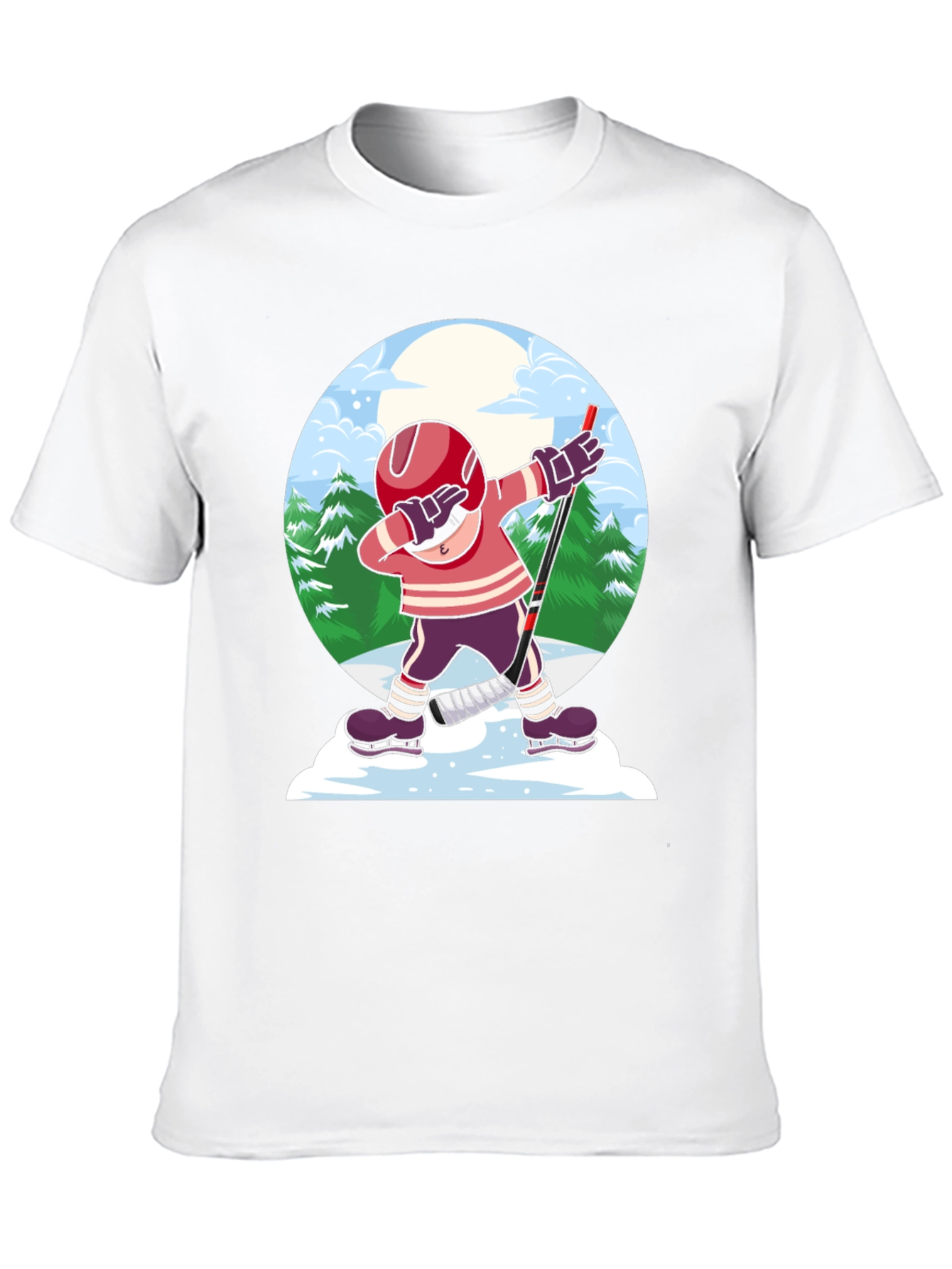 Black Dabbing Hockey Player T-Shirt view 10