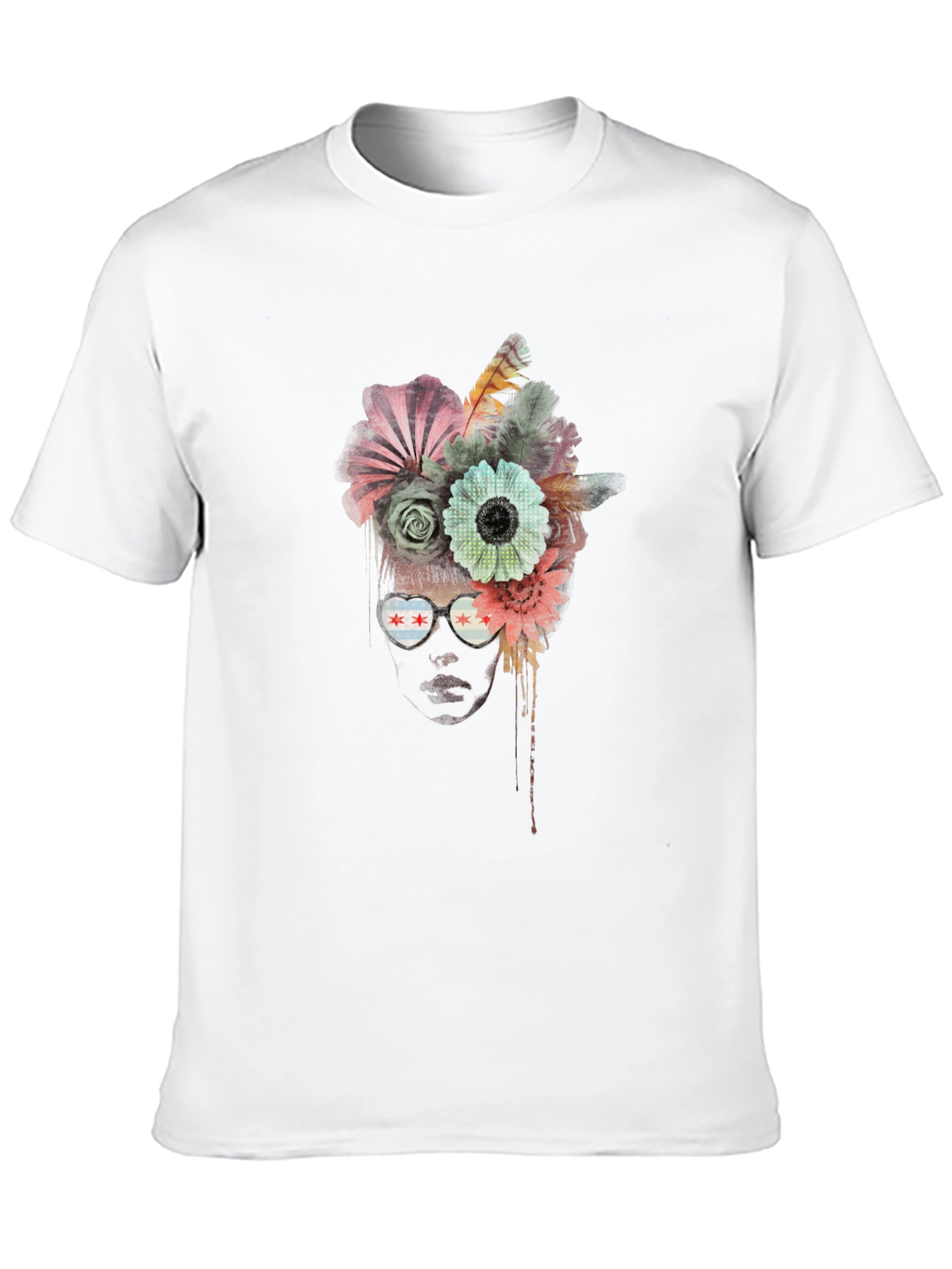 Black Floral Head Chicago T-Shirt view 10