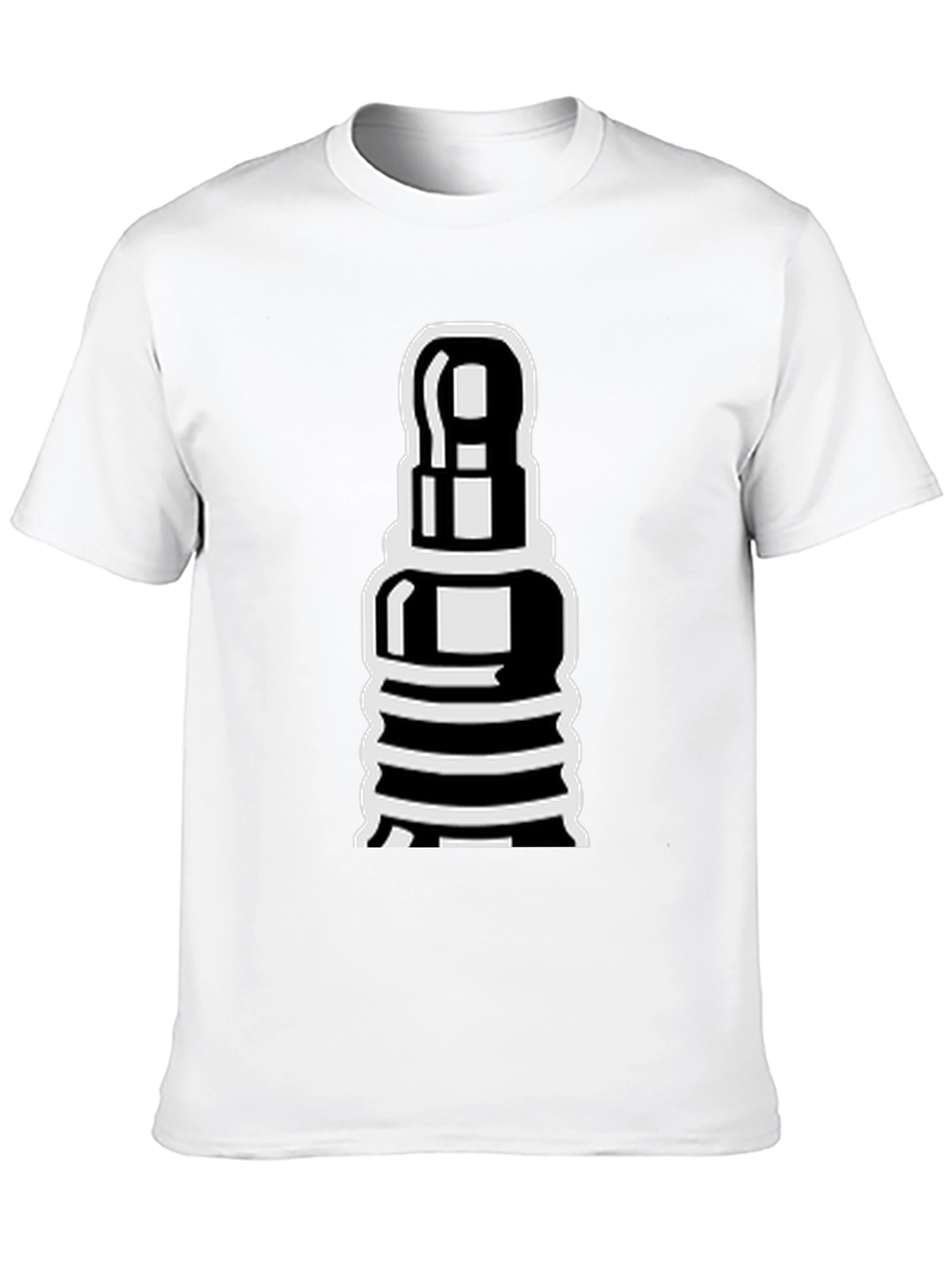 Black Chess Piece Graphic Tee - Black Cotton T-Shirt view 10