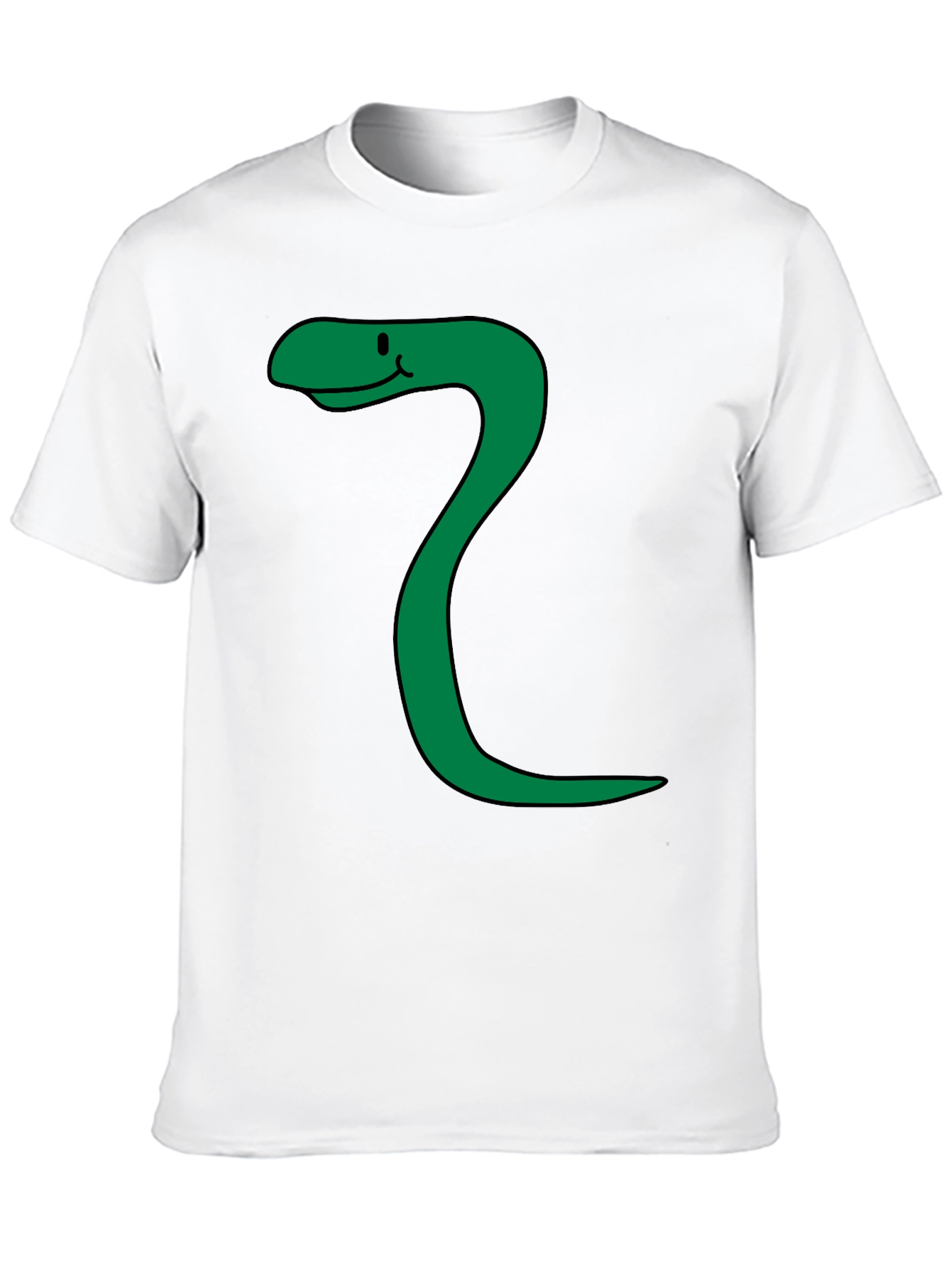 Black Funny Snake Cartoon Black T-Shirt view 10